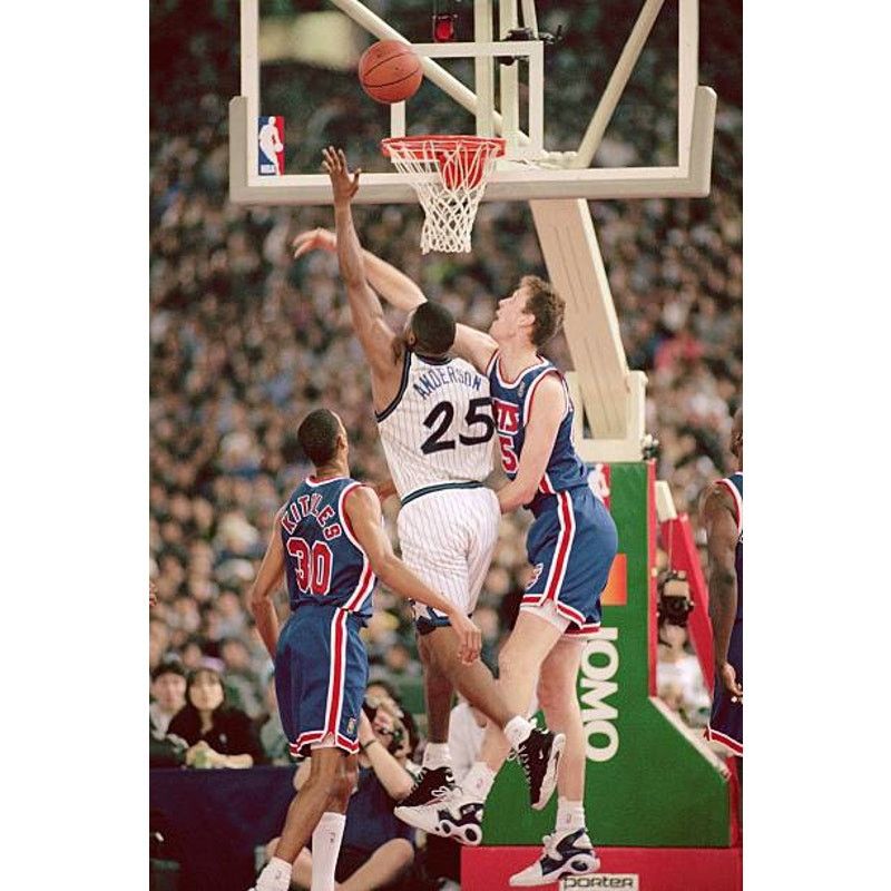Champion × NBA SIGNED BRADLEY #45 New Jersey Nets 90s CHAMPION 44 NBA vtg Size US L / EU 52-54 / 3 - 14 Thumbnail