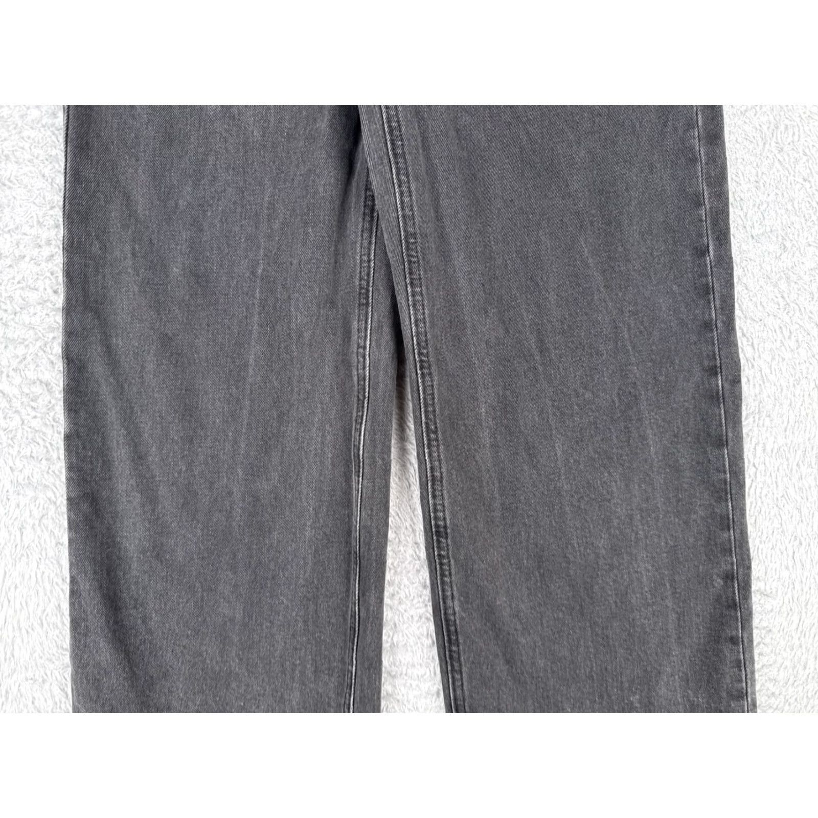 Old Navy Old Navy Wide Leg High Rise Distressed Jeans Womens 4 Black Denim 26x29 Size 27" / US 4 / IT 40 - 3 Thumbnail