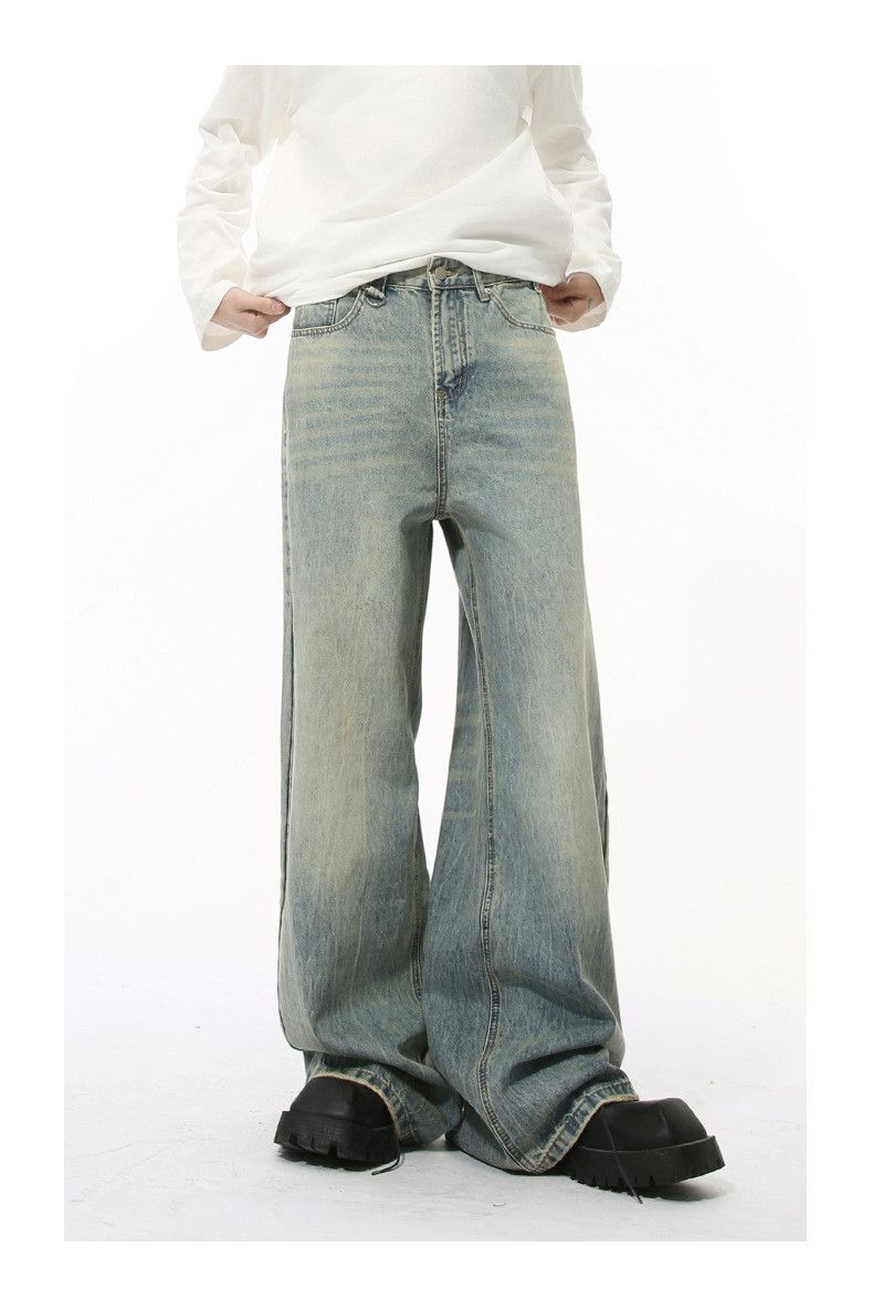 Japanese Brand × Jean American cleanfit simple loose washed distressed jeans Size US 32 / EU 48 - 3 Thumbnail