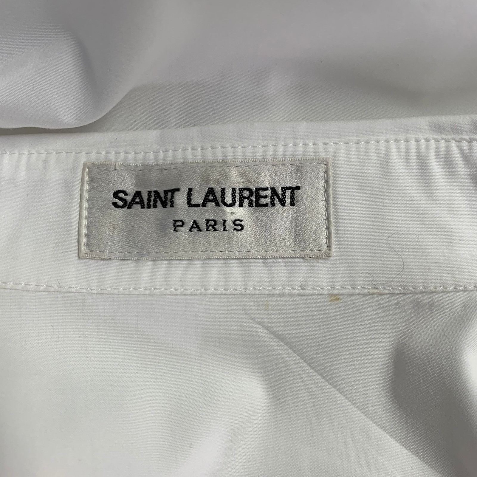 Saint Laurent Paris SAINT LAURENT Size 4 White Cotton Button Up Shirt Size S / US 4 / IT 40 - 6 Thumbnail