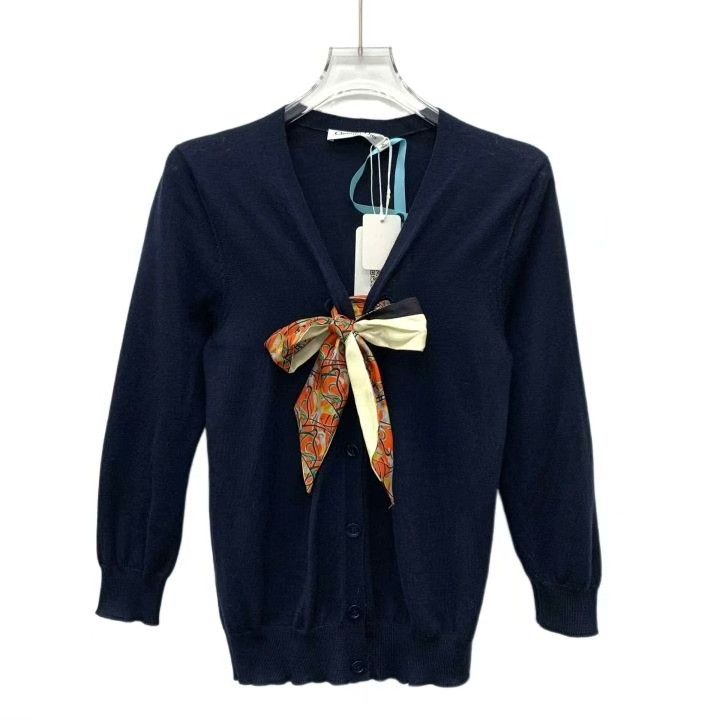 Dior Dior Cashmere V-neck Bow Cardigan Size S / US 4 / IT 40 - 1 Thumbnail