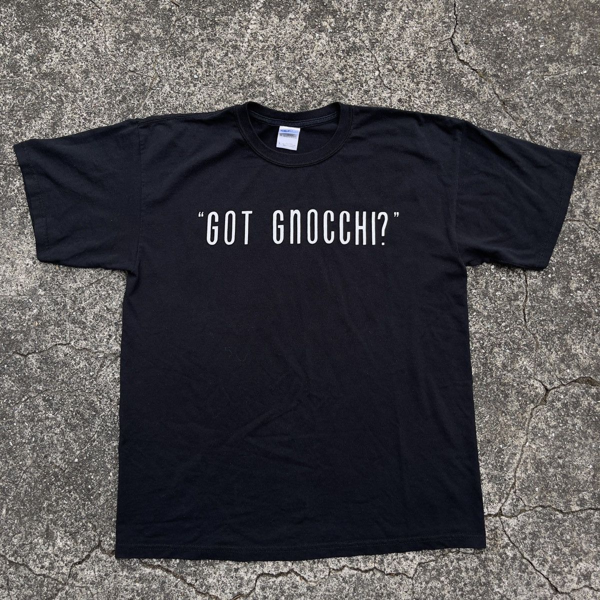 Gildan × Vintage Vintage Y2K GOT GNOCCHI? Shirt Size US L / EU 52-54 / 3 - 1 Thumbnail