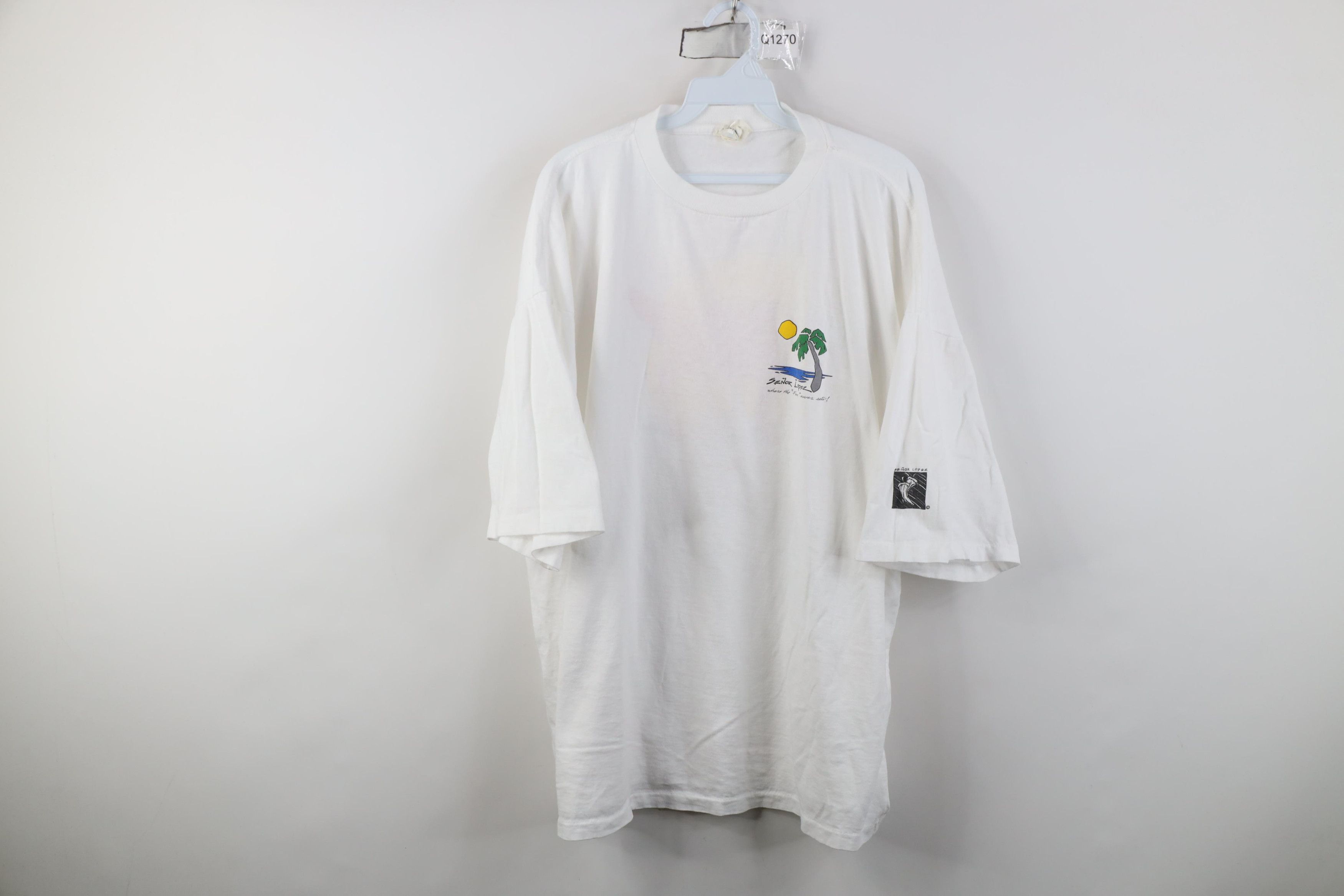 Vintage Vintage 80s Senor Lopez Chili Dog Mexican Restaurant T-Shirt Size US XXL / EU 58 / 5 - 1 Thumbnail