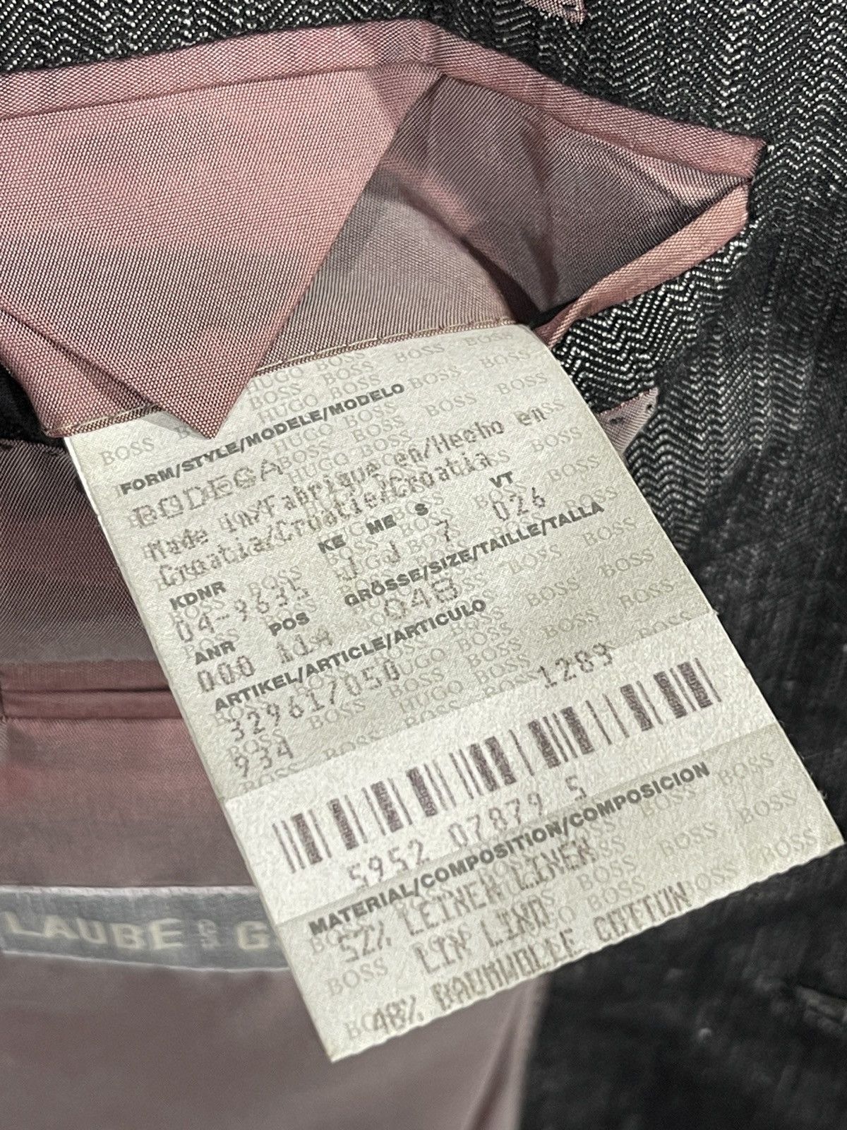 Hugo Boss HUGO BOSS "Bodega" Linen-Cotton Herringbone Blazer jacket 38 Size 38R - 9 Thumbnail