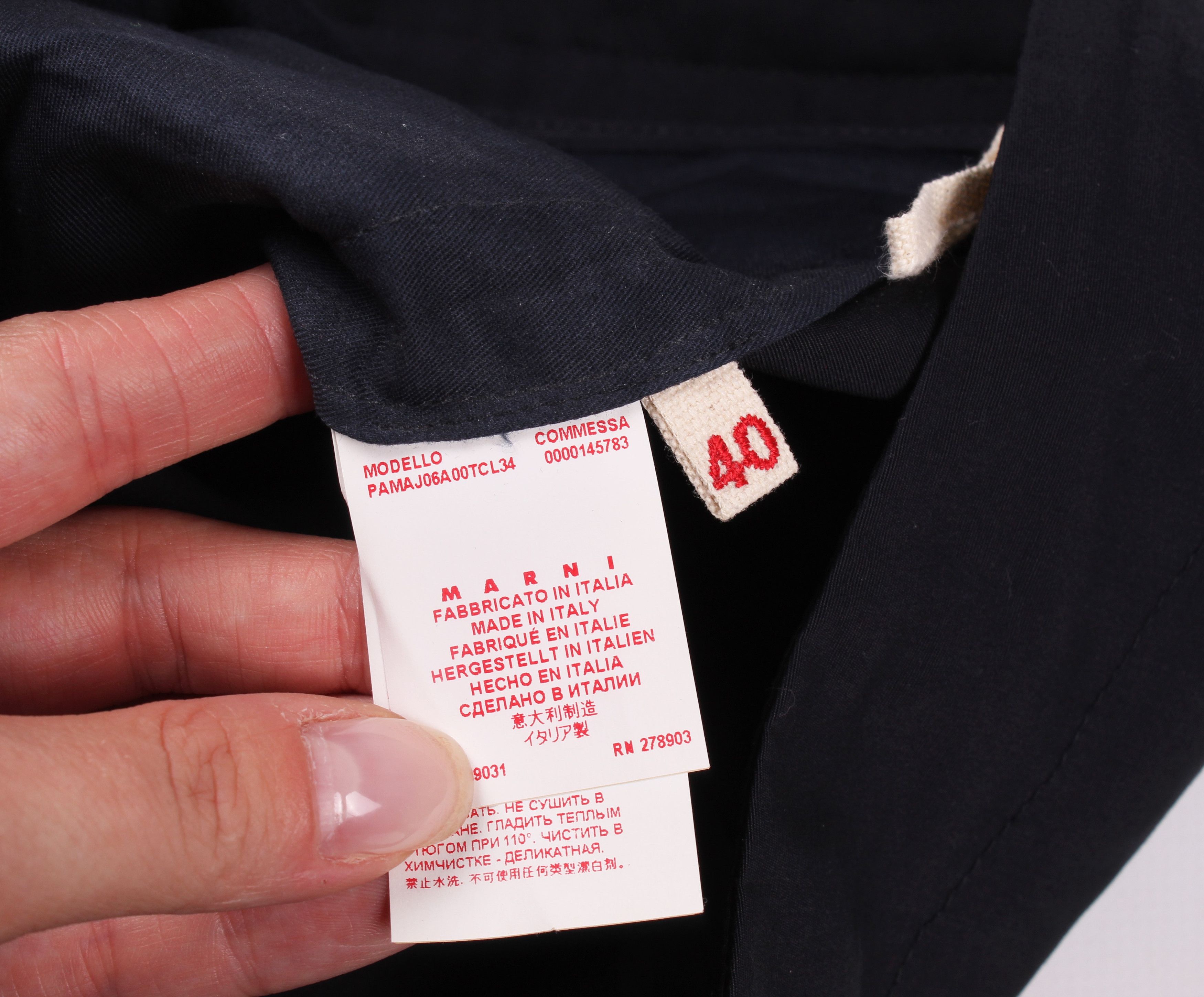 Marni Marni Cropped Navy Trousers Pants Size 32" / US 10 / IT 46 - 5 Thumbnail