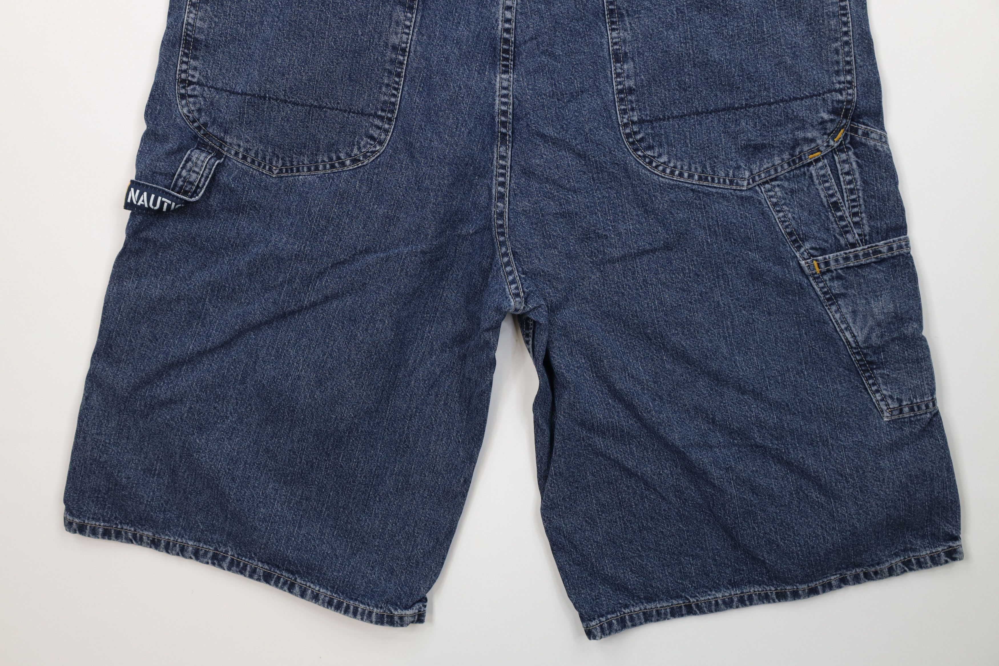 Nautica Vintage 90s Nautica Baggy Fit Dungaree Denim Jean Shorts Size US 36 / EU 52 - 10 Thumbnail