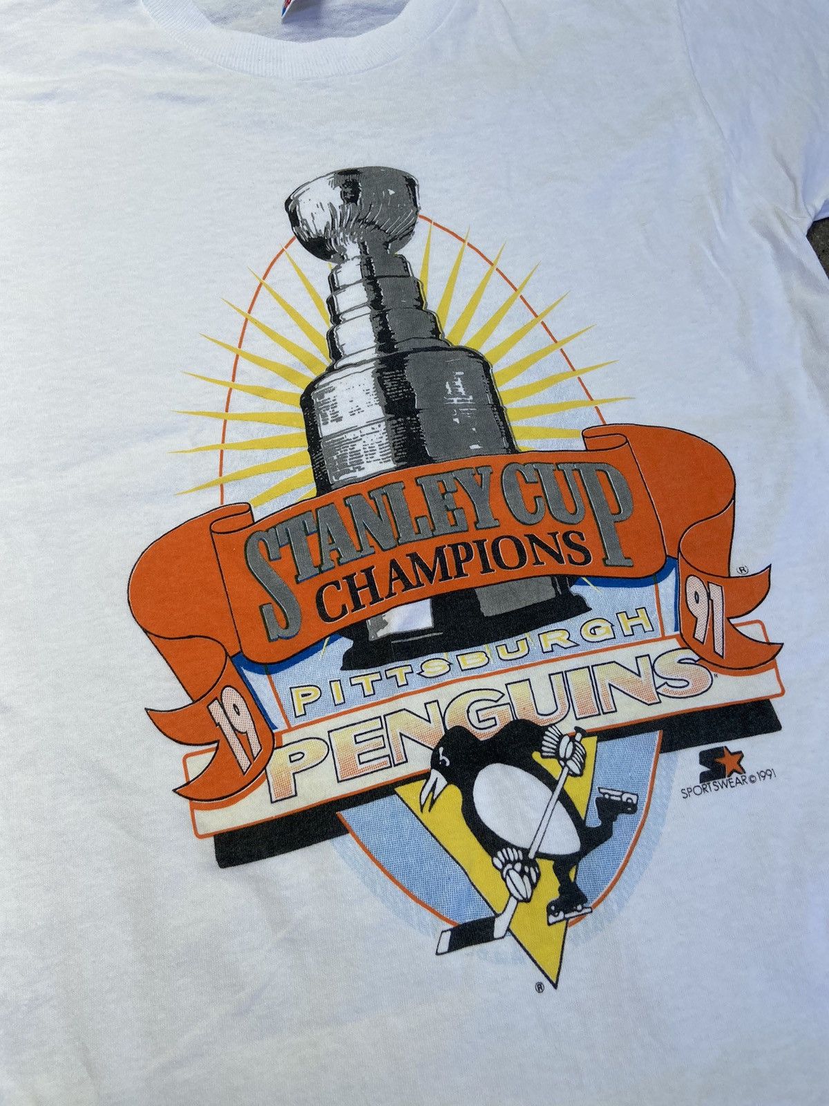 Vintage Vintage NHL Pittsburgh pinguins Stanley cup champions 1991 t Size US M / EU 48-50 / 2 - 2 Thumbnail