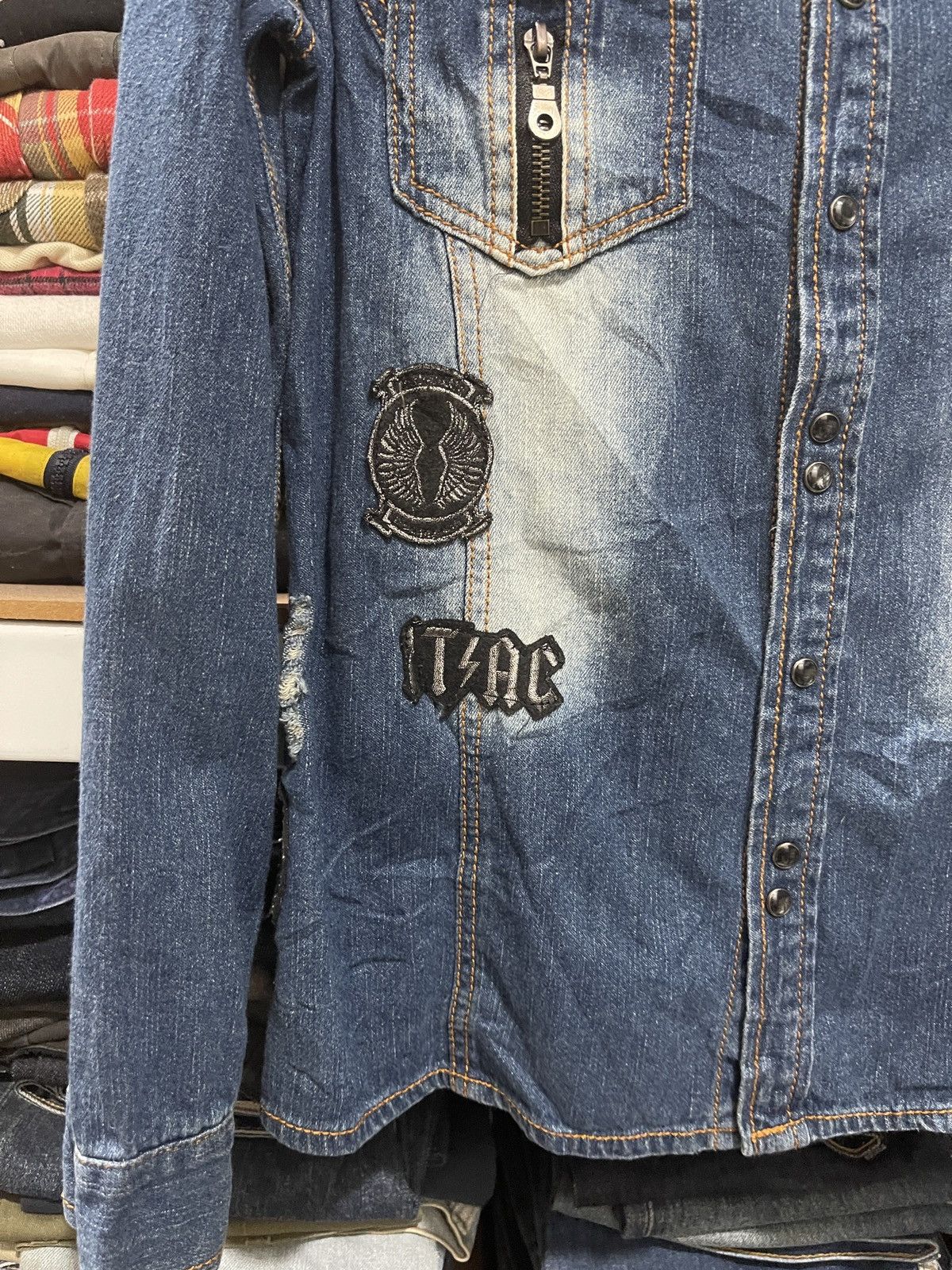 If Six Was Nine × In The Attic × Japanese Brand In The Attic Denim Long Sleeve Distressed Jacket Size M Size M / US 6-8 / IT 42-44 - 8 Thumbnail