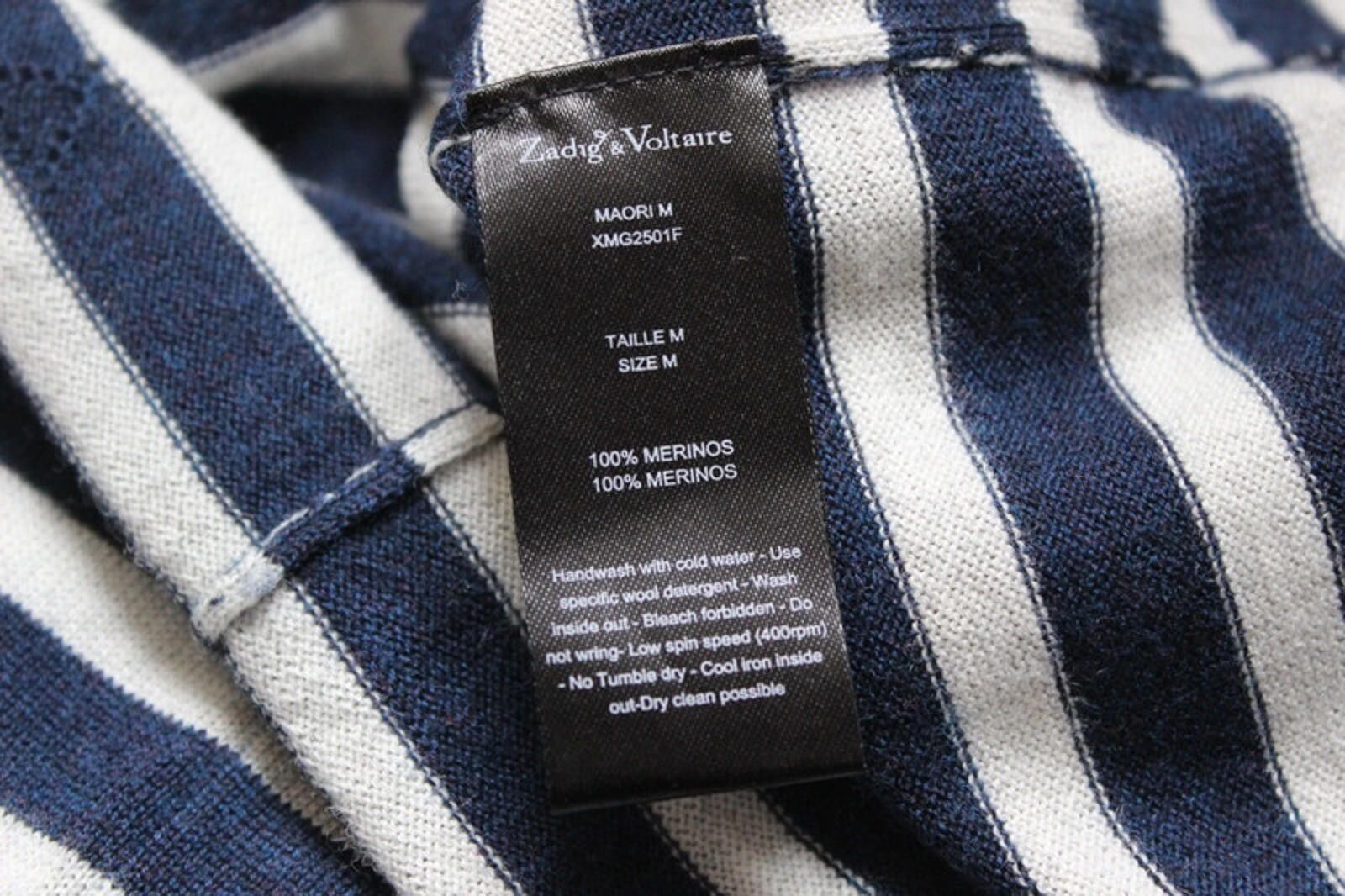 Zadig & Voltaire Zadig and et Voltaire Striped Marino Wool Knit Maroi Dress M Size M / US 6-8 / IT 42-44 - 6 Thumbnail