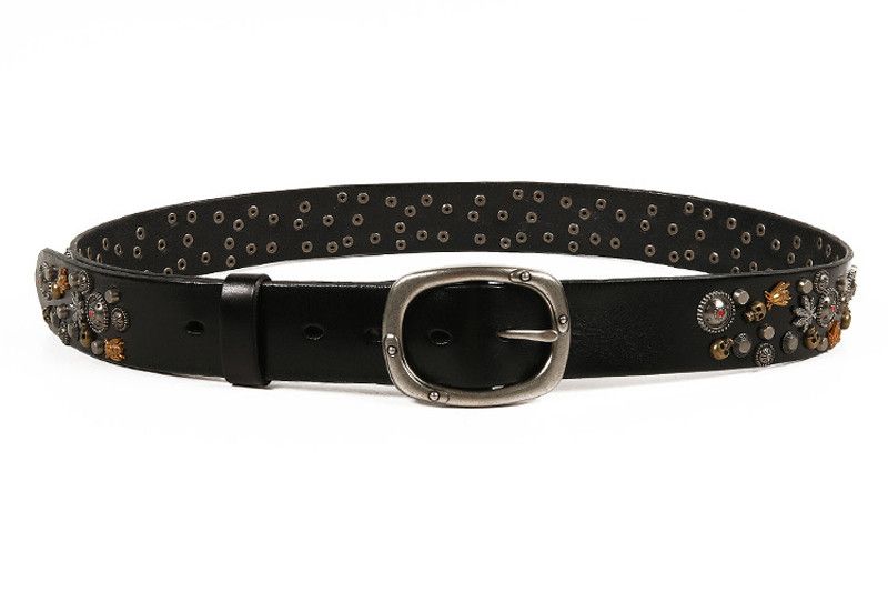 Leather Layer Luxury Designers Heavy Metal Rivet Belts Size ONE SIZE - 3 Thumbnail
