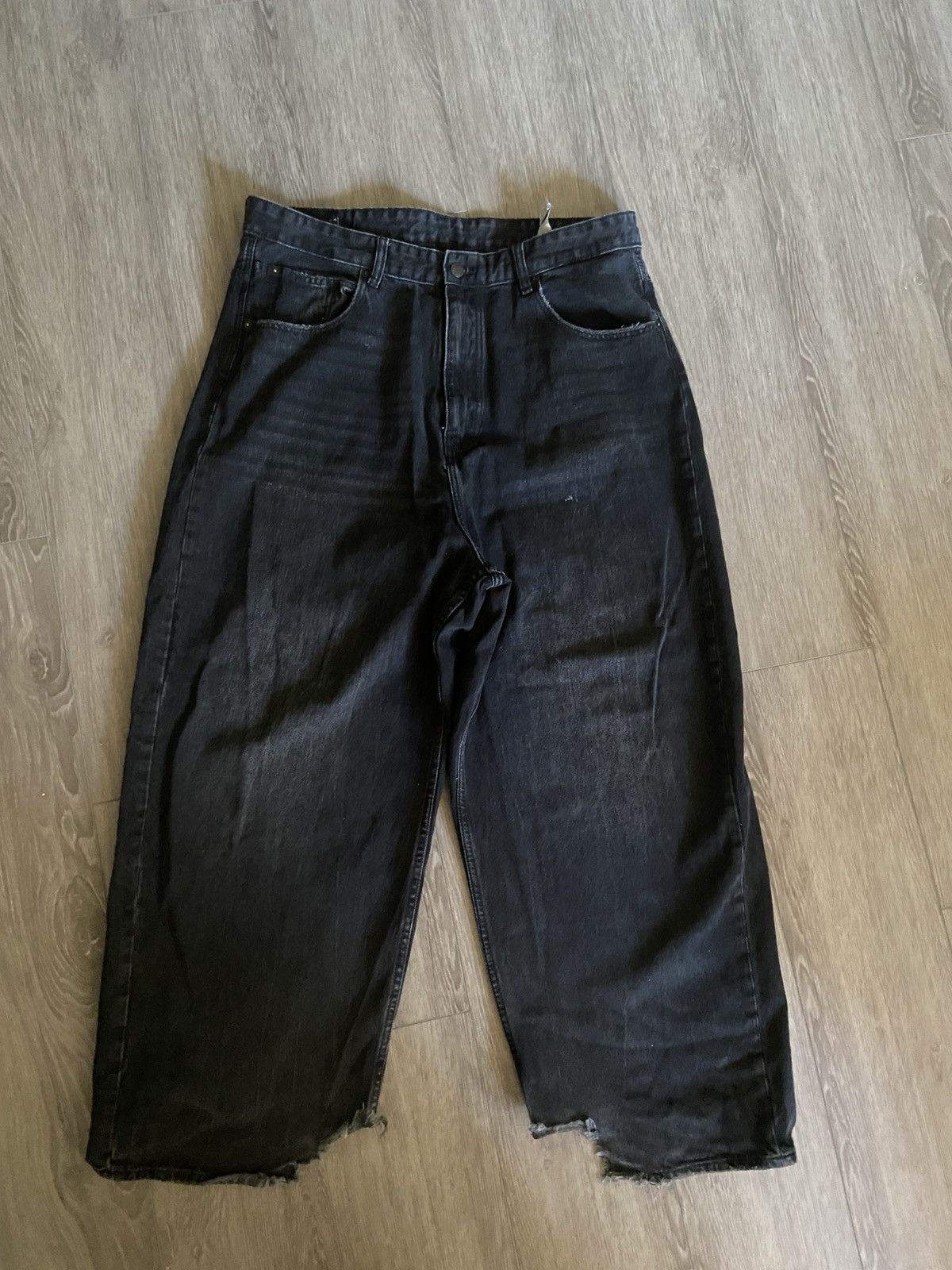 Pull & Bear Baggy Black Denim Jeans Jnco Pull and Bear Baggy Size US 36 / EU 52 - 1 Thumbnail