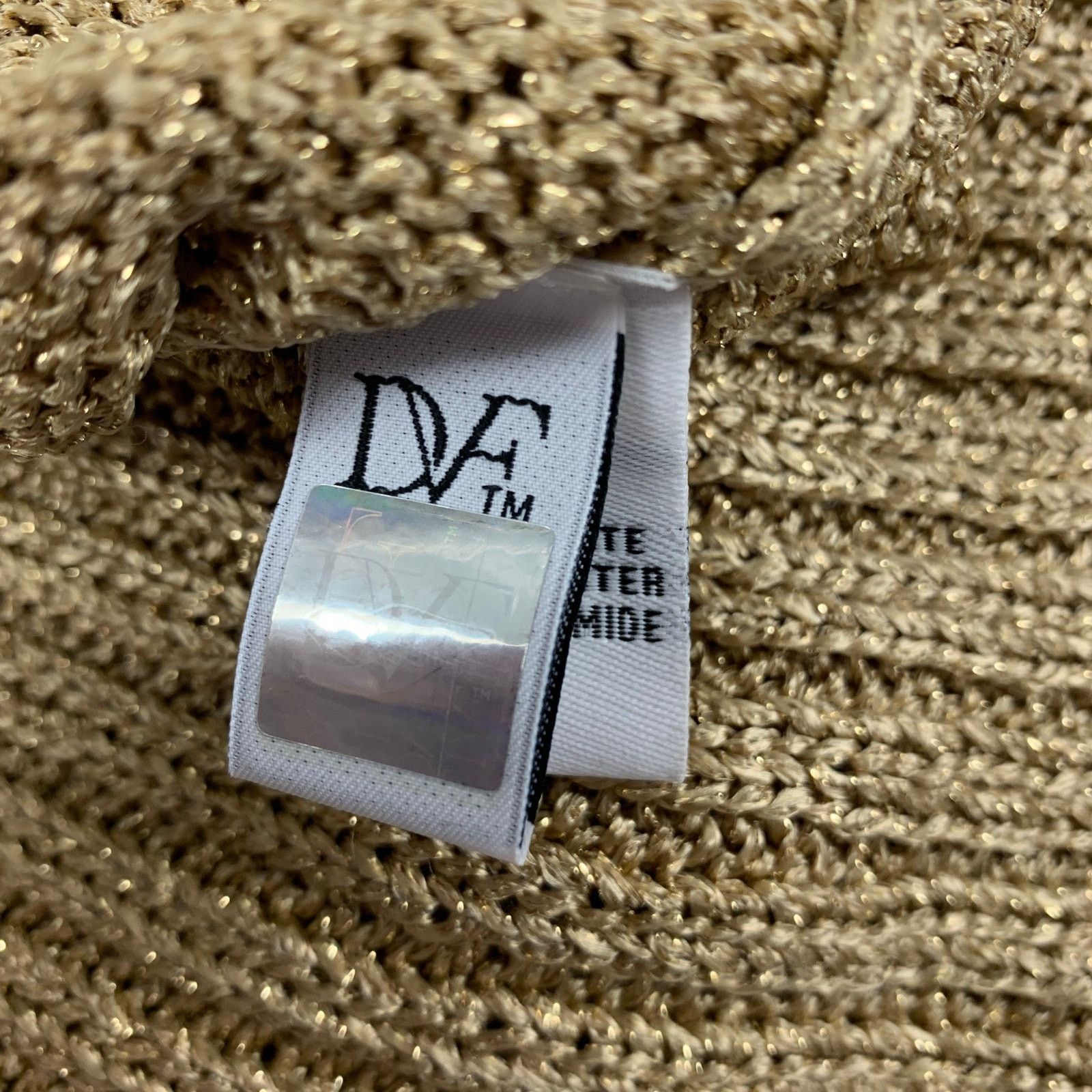 Diane von Furstenberg DIANE VON FURSTENBERG S Gold Acetate Blend Knitted Pullover Size S / US 4 / IT 40 - 6 Thumbnail