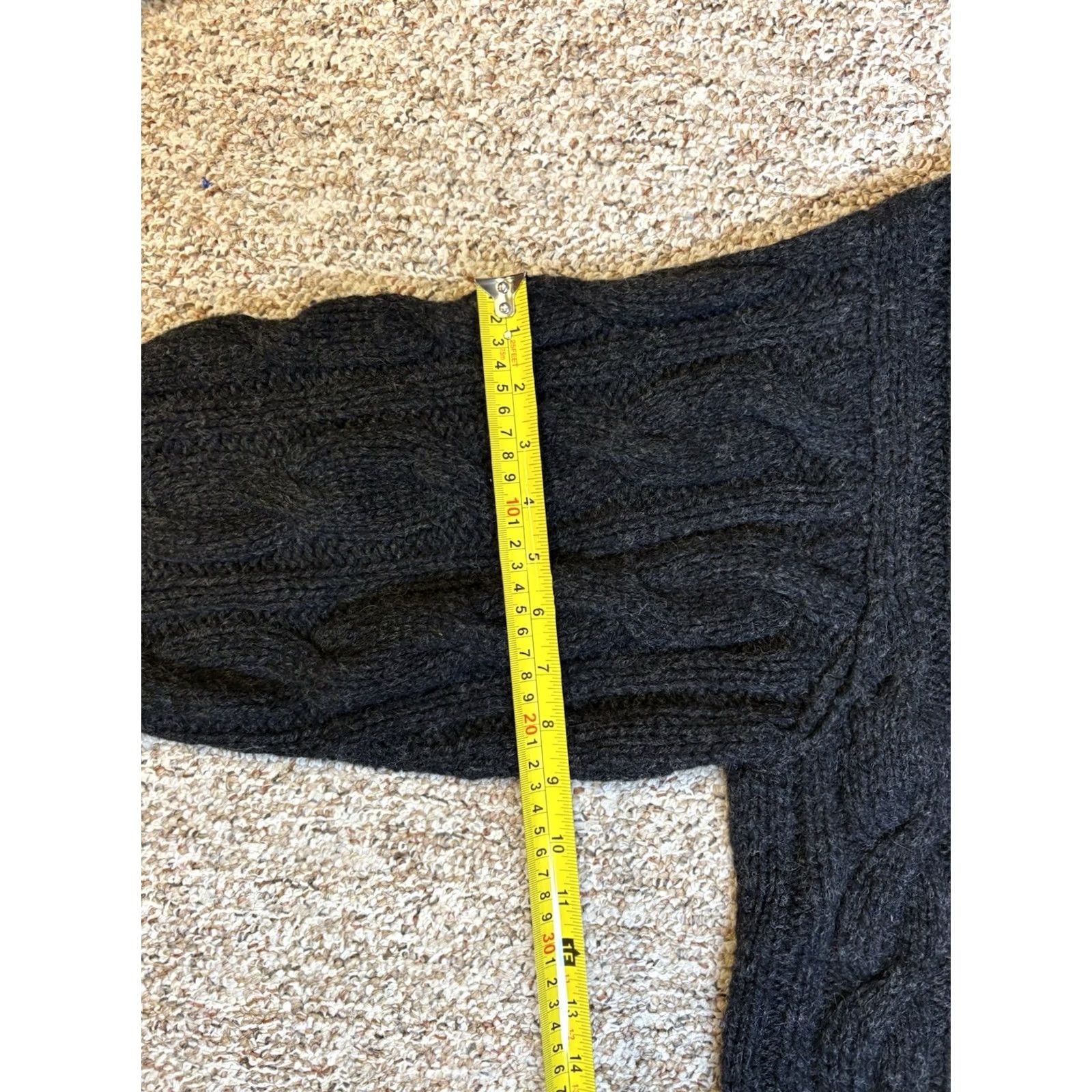 J.Crew VINTAGE J.CREW Sweater Pullover Crew Neck Fisherman Cable Knit 100% Wool Men’s XL Gray Relaxed Classic Knitwear Size US XL / EU 56 / 4 - 6 Thumbnail