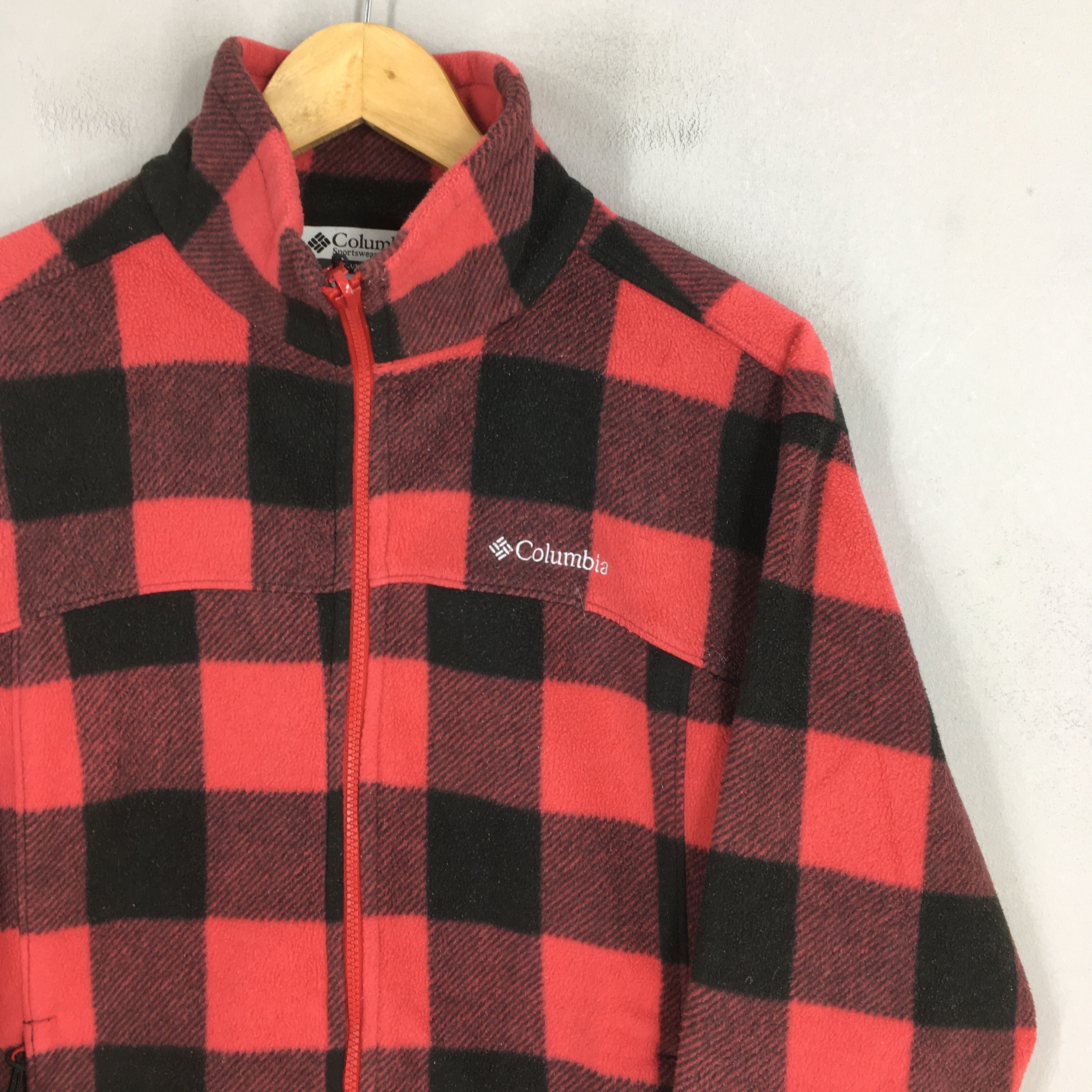 Columbia × Vintage Columbia Sportswear Tartan Plaid Checkered Fleece Sweater M Size US M / EU 48-50 / 2 - 2 Thumbnail