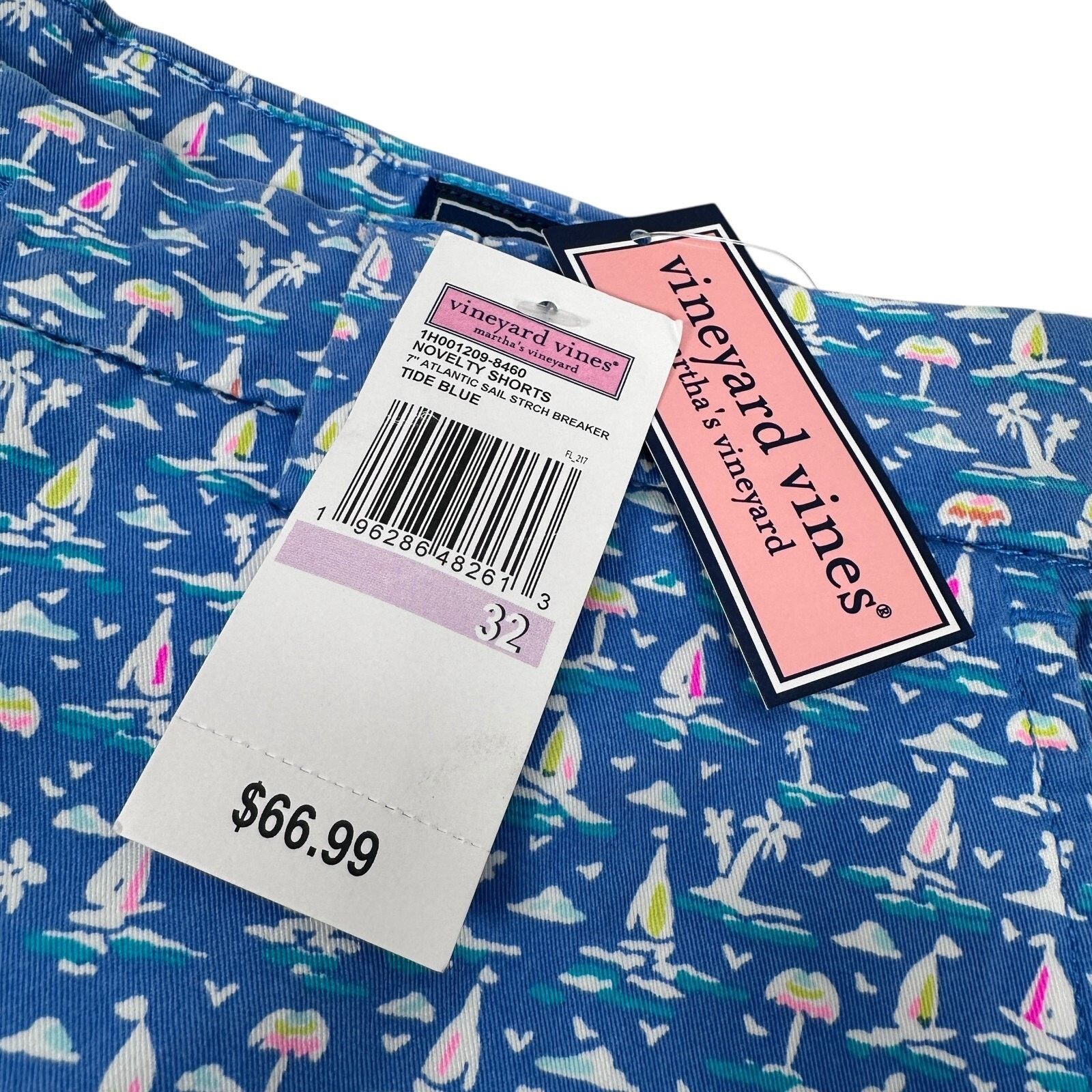Vineyard Vines Vineyard Vines 7” Breaker Short Men’s 32 Blue AOP Cotton New Size US 32 / EU 48 - 5 Thumbnail