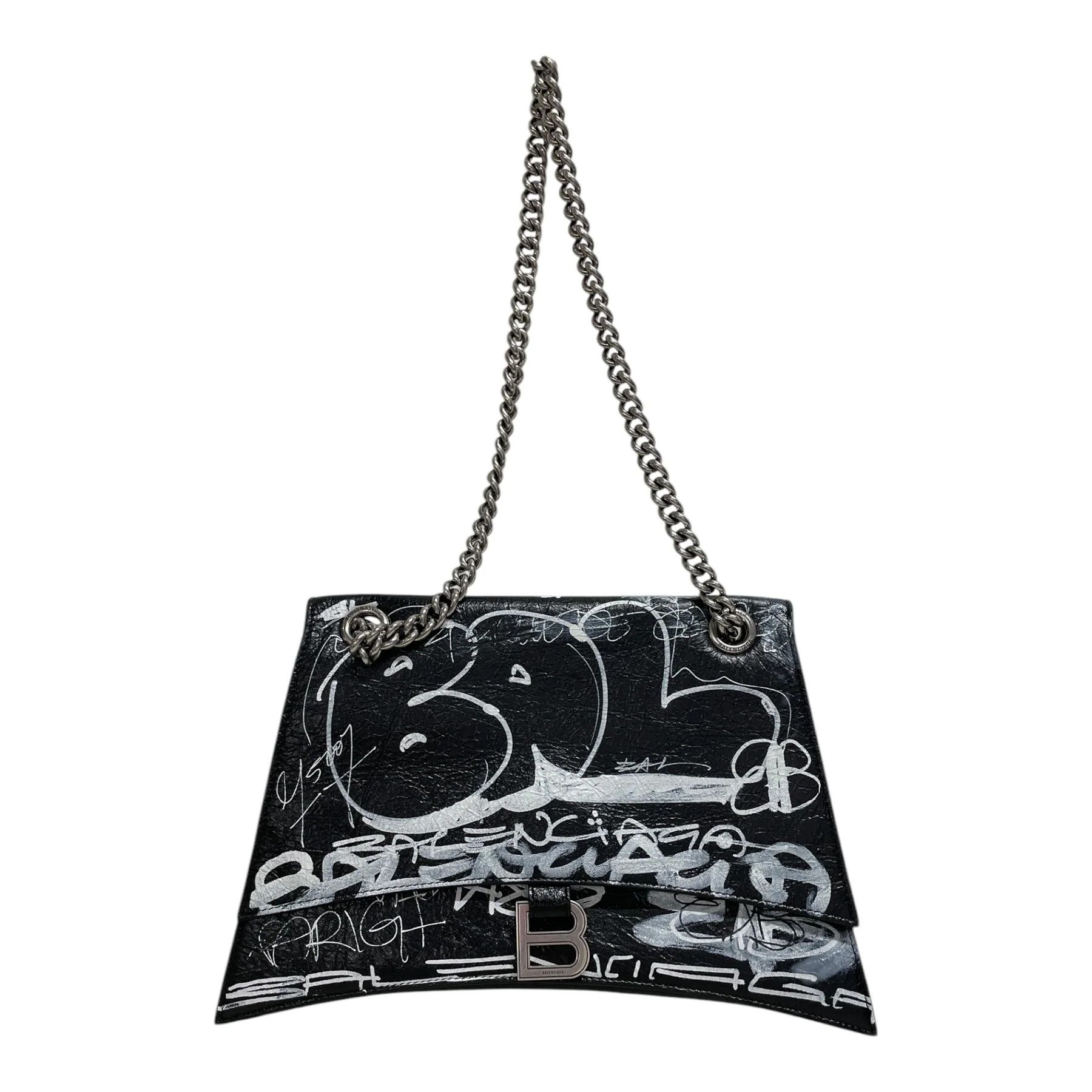 Balenciaga o1mt1gz0125 Size: OS / Crush Medium Chain Bag Graffiti Size ONE SIZE - 1 Thumbnail