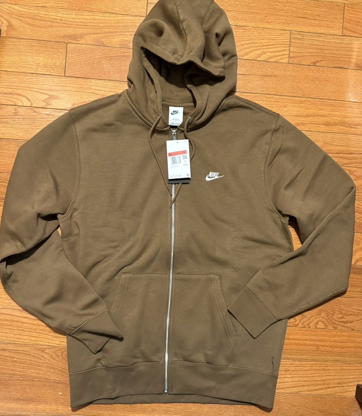 Nike Nike full zip fleece hoodie - Brown Large tall Size US L / EU 52-54 / 3 - 1 Thumbnail