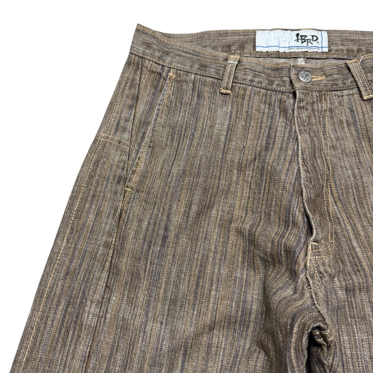 Japanese Brand LBRD Striped Denim Baggy Jeans Size US 30 / EU 46 - 4 Thumbnail