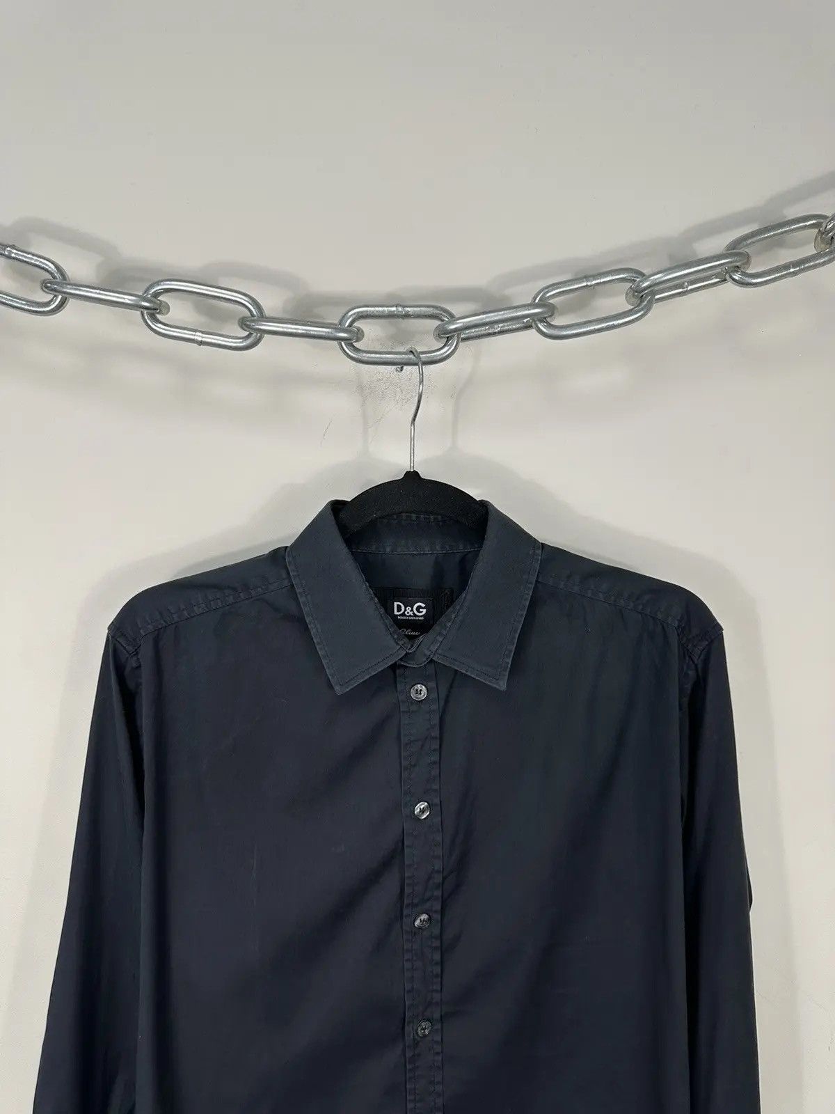 Dolce & Gabbana × Vintage Vintage Dolce & Gabbana Black Logo Luxury Button Up Shirt Size US M / EU 48-50 / 2 - 3 Thumbnail