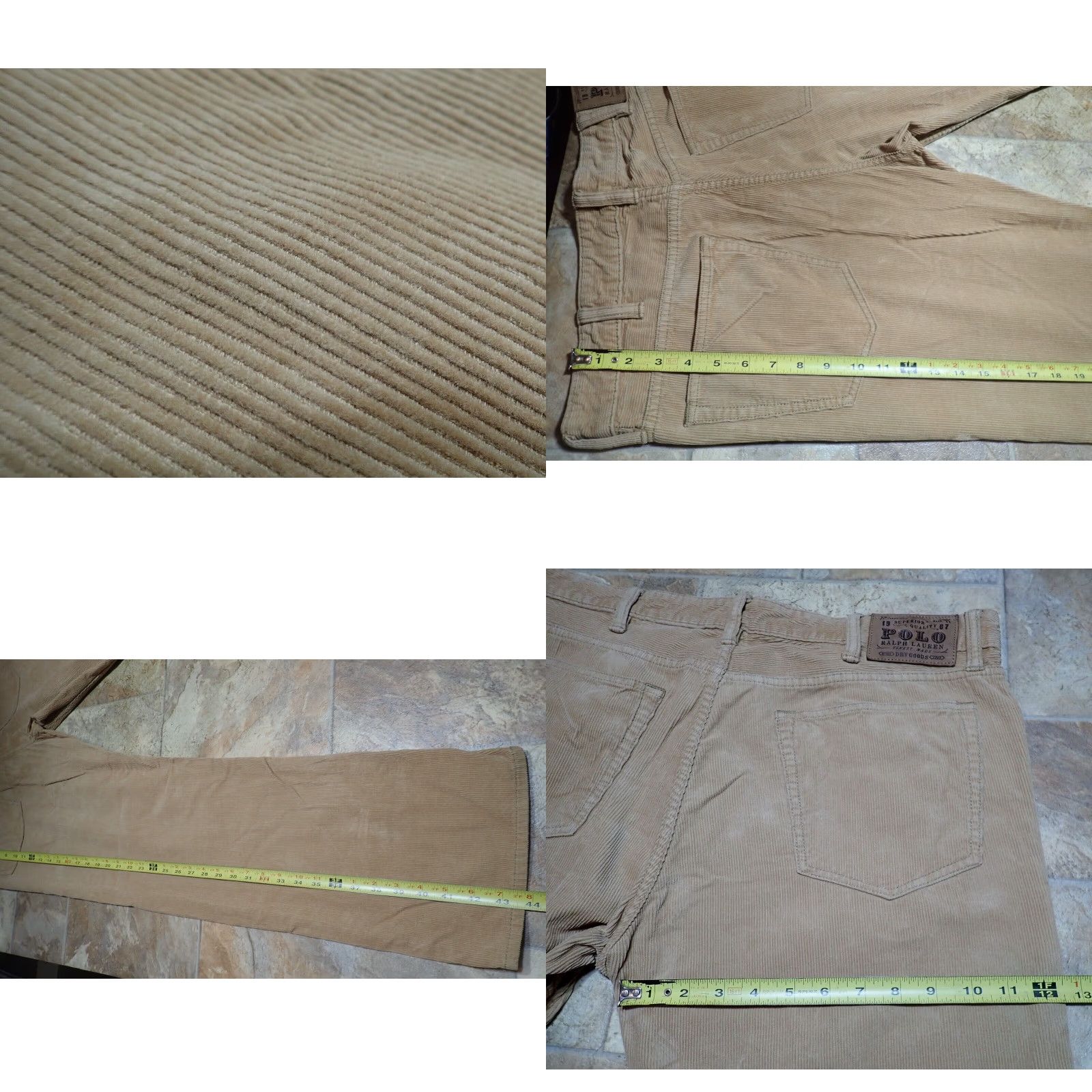 Polo Ralph Lauren VINTAGE Polo Ralph Lauren Men's Pants - Brown Corduroy Classic Fit 36x32 Fall/Winter Size US M / EU 48-50 / 2 - 8 Thumbnail
