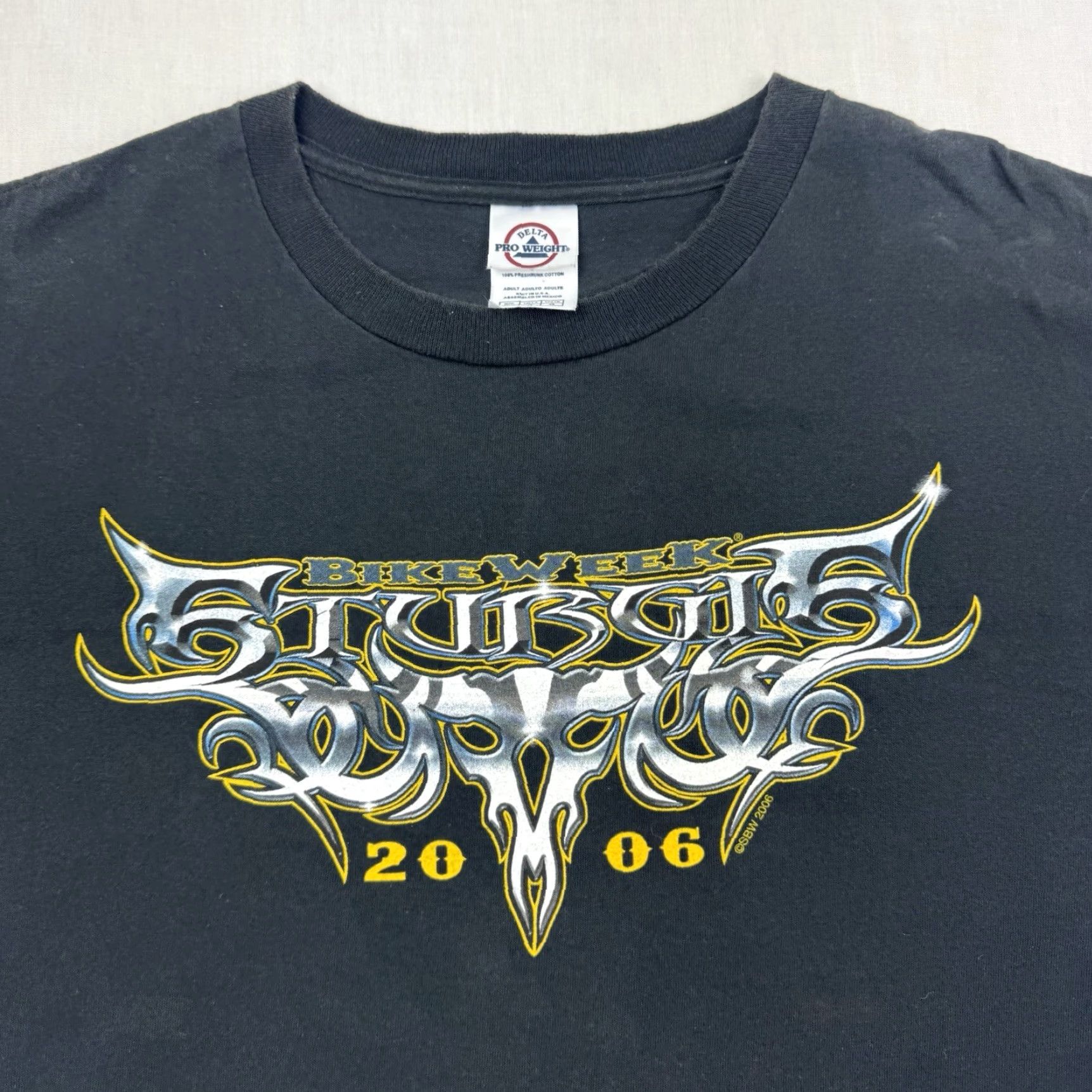 Delta VINTAGE Sturgis 2006 T Shirt Adult Large Dragons Flames Biker Punk Hipster Y2K Shirt Mens Black Crew Neck Short Sleeve Delta Regular Size L Size US L / EU 52-54 / 3 - 4 Thumbnail