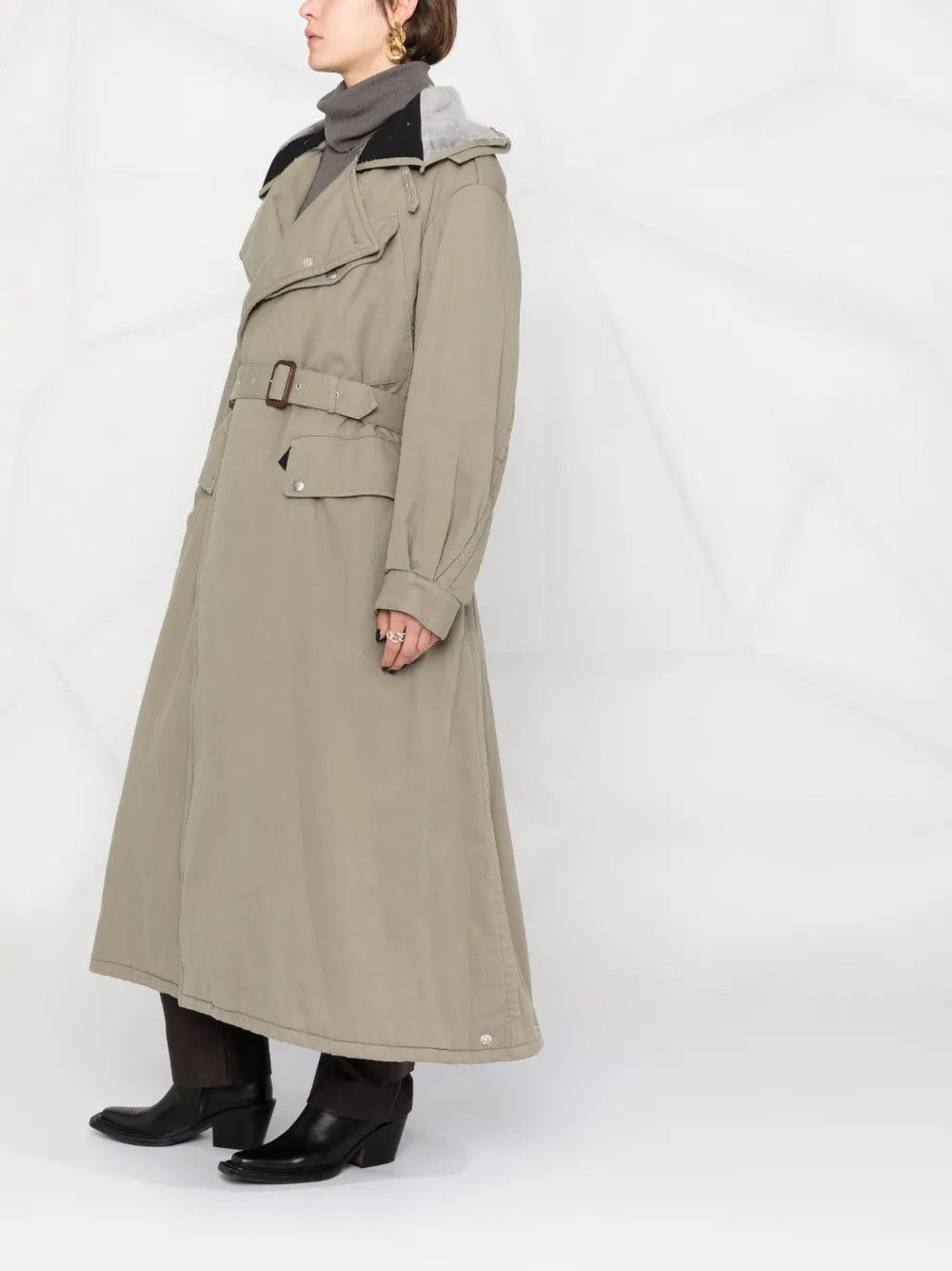 Maison Margiela o1y0625 Trench Coat in Sage Green Size XS / US 0-2 / IT 36-38 - 3 Thumbnail