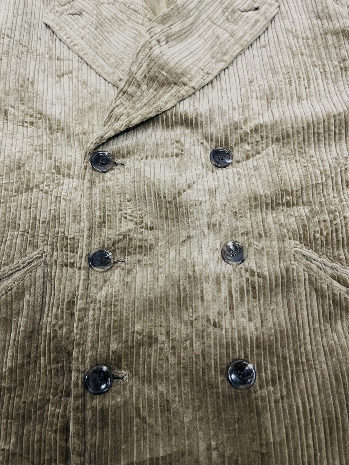 Japanese Brand Lautreamont Men Curduroy Double Breasted Jacket (06) Size US XL / EU 56 / 4 - 10 Thumbnail