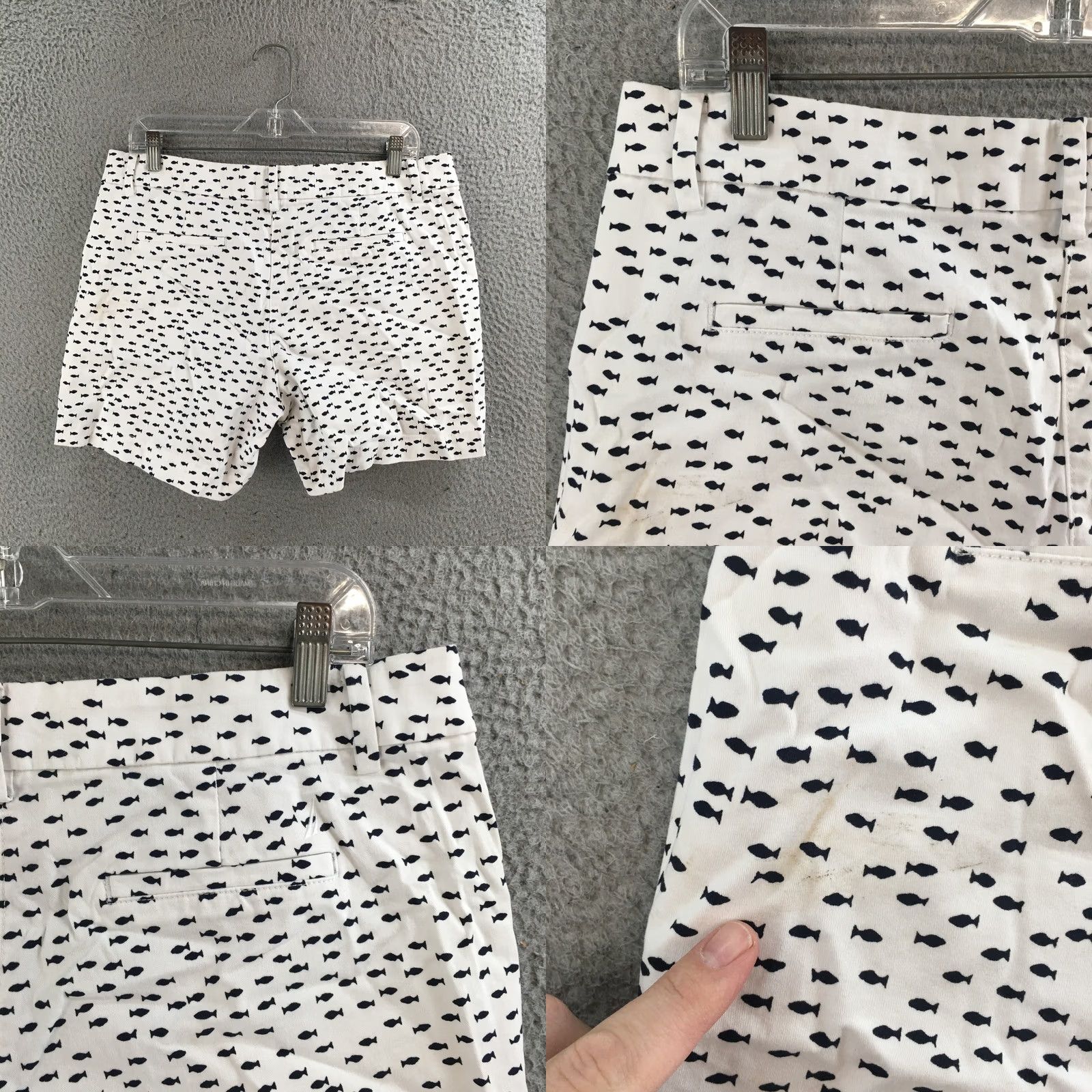 Nautica Nautica Shorts Womens 8 White Chino Zip Fly Pockets Stretch Casual Summer 8 Womens Size 30" / US 8 / IT 44 - 9 Thumbnail