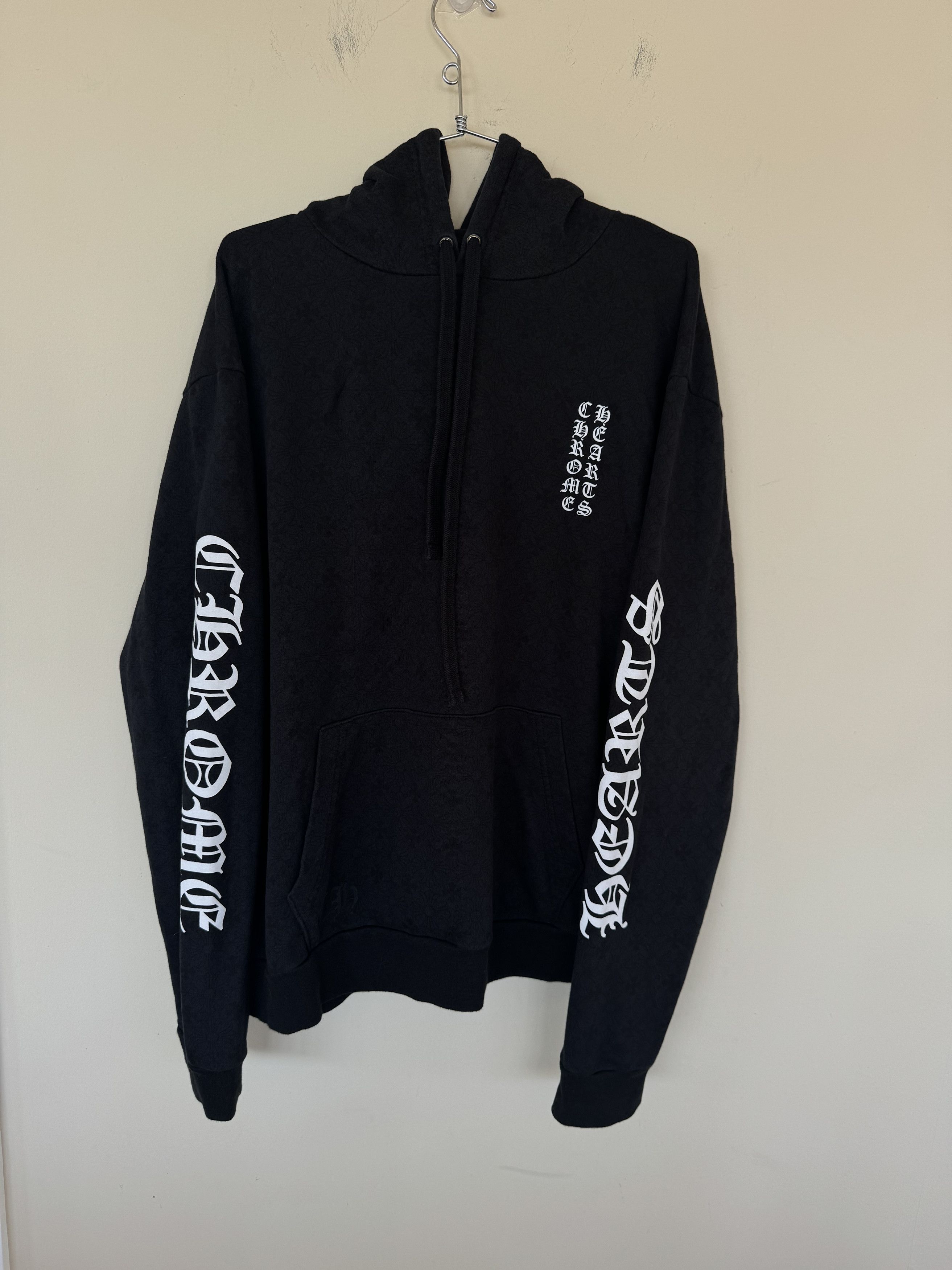 コラボ◆【Chrome Hearts × Abramovic】CH Plus Black Hoodie CH + ABRAMOVIC Hoodie 