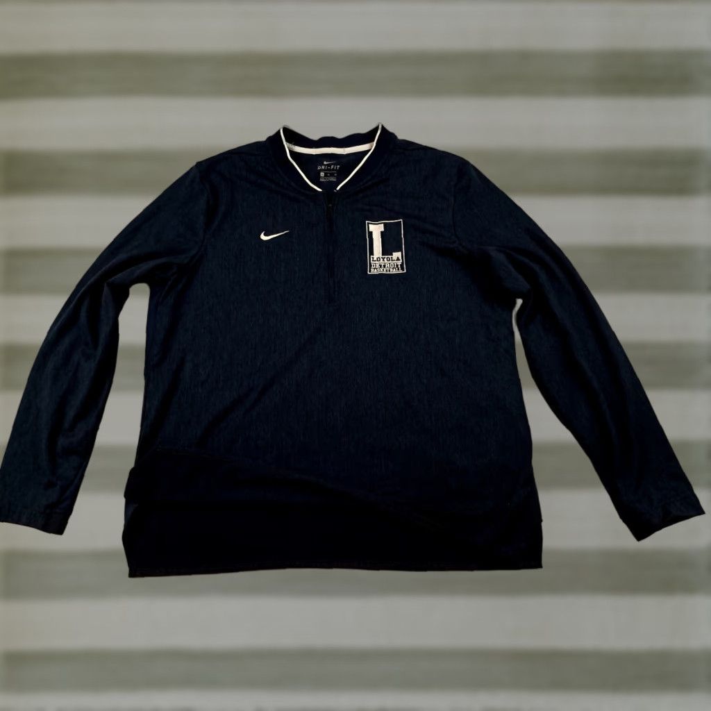 Nike Loyola Detroit Nike Dri-Fit 1/4 Zip Pullover Jacket XL Gray Men Windbreaker Spring Basketball Size US XL / EU 56 / 4 - 1 Thumbnail