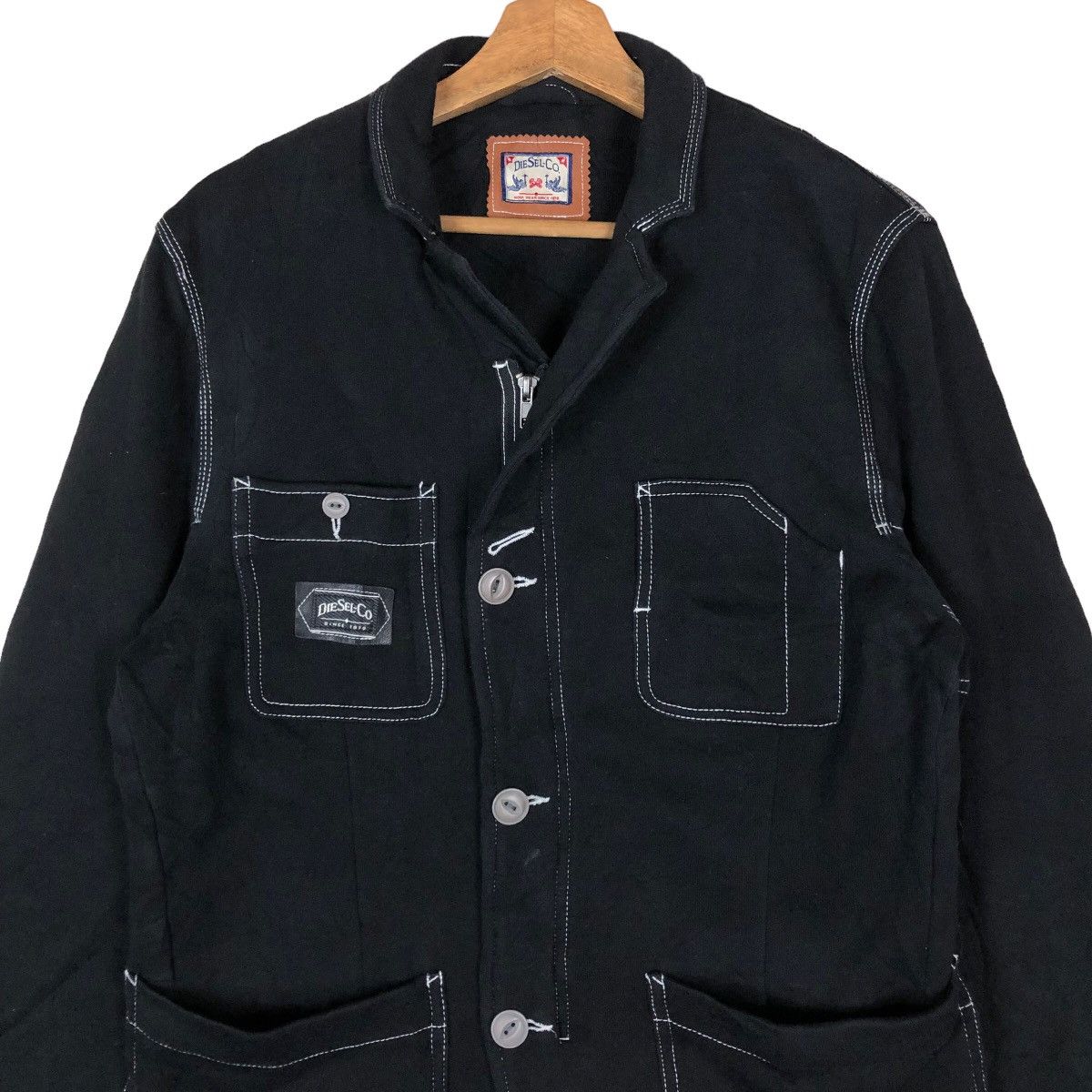 Diesel Vintage Diesel Co. Flat Button Hidden Zipper Jacket Size US L / EU 52-54 / 3 - 2 Thumbnail