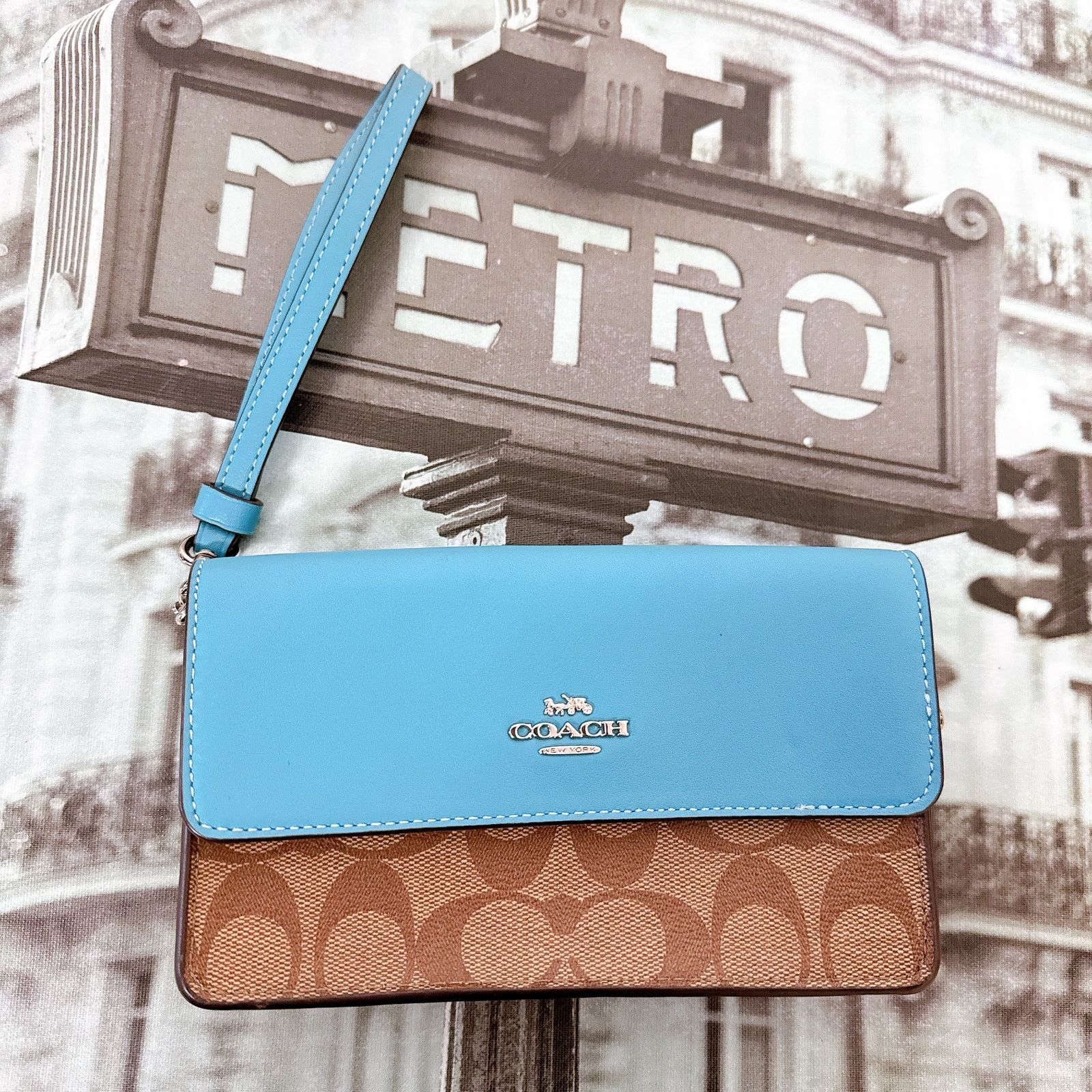 Coach Coach 78229 Signature Foldover Wristlet Size ONE SIZE - 7 Thumbnail
