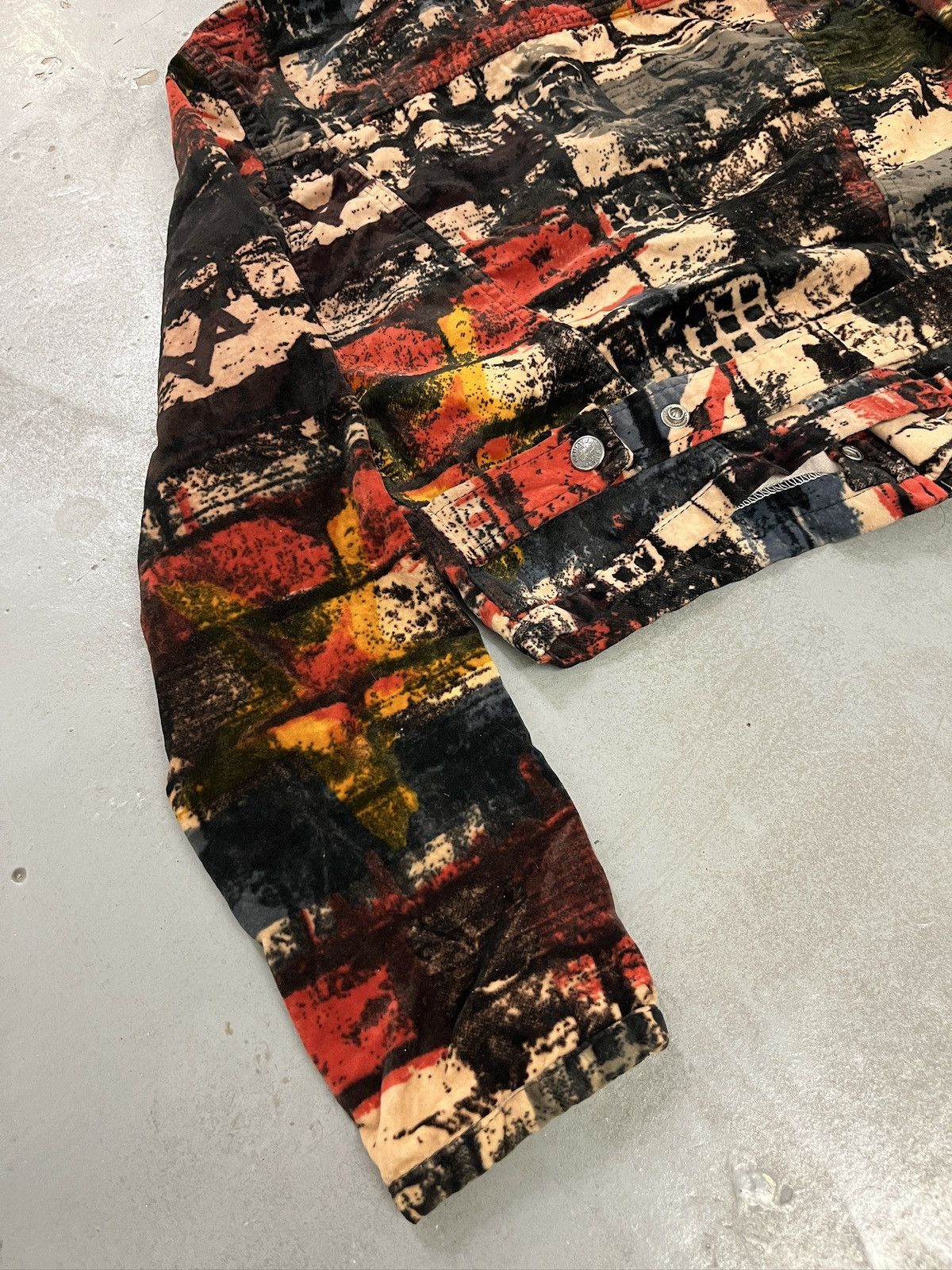 Jean Paul Gaultier Jean Paul Gaultier Velvet Cropped Abstract Print Jacket Size S / US 4 / IT 40 - 11 Thumbnail