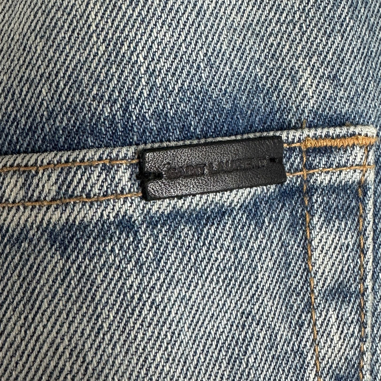 Saint Laurent Paris D23 Straight Destroyed Denim Size US 32 / EU 48 - 10 Thumbnail