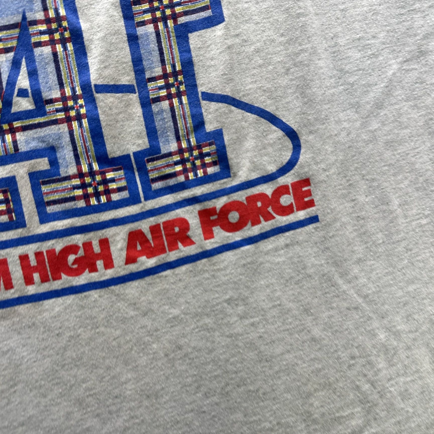 Fruit Of The Loom VINTAGE Aim High Air Force Shirt Mens Large Gray Military 90s Cotton T-Shirt Size US L / EU 52-54 / 3 - 3 Thumbnail