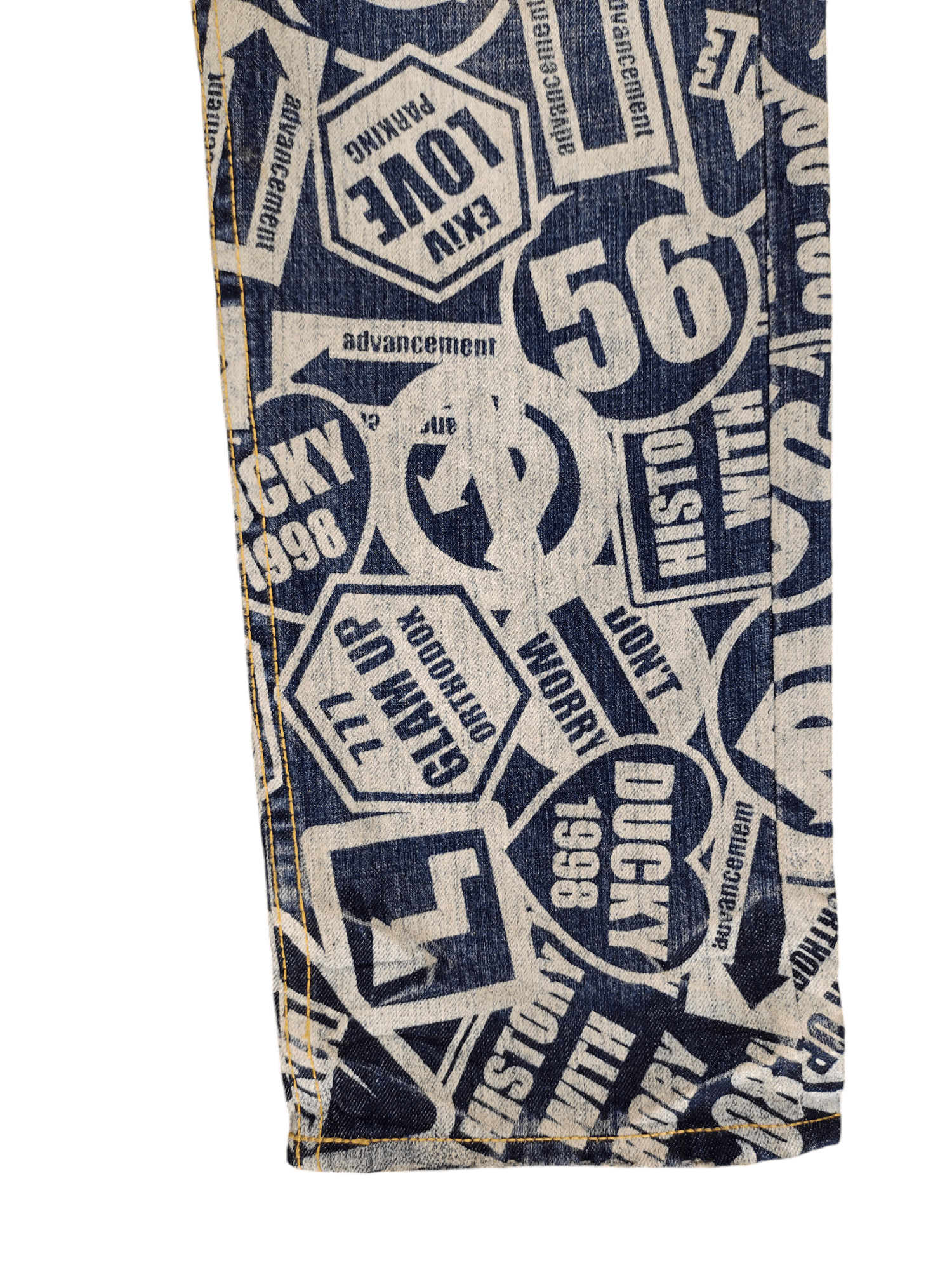 Hysteric Glamour × Undercover Japanese Co & Lu Full Print Hysteric Glamour Style Jeans Size US 33 - 6 Thumbnail