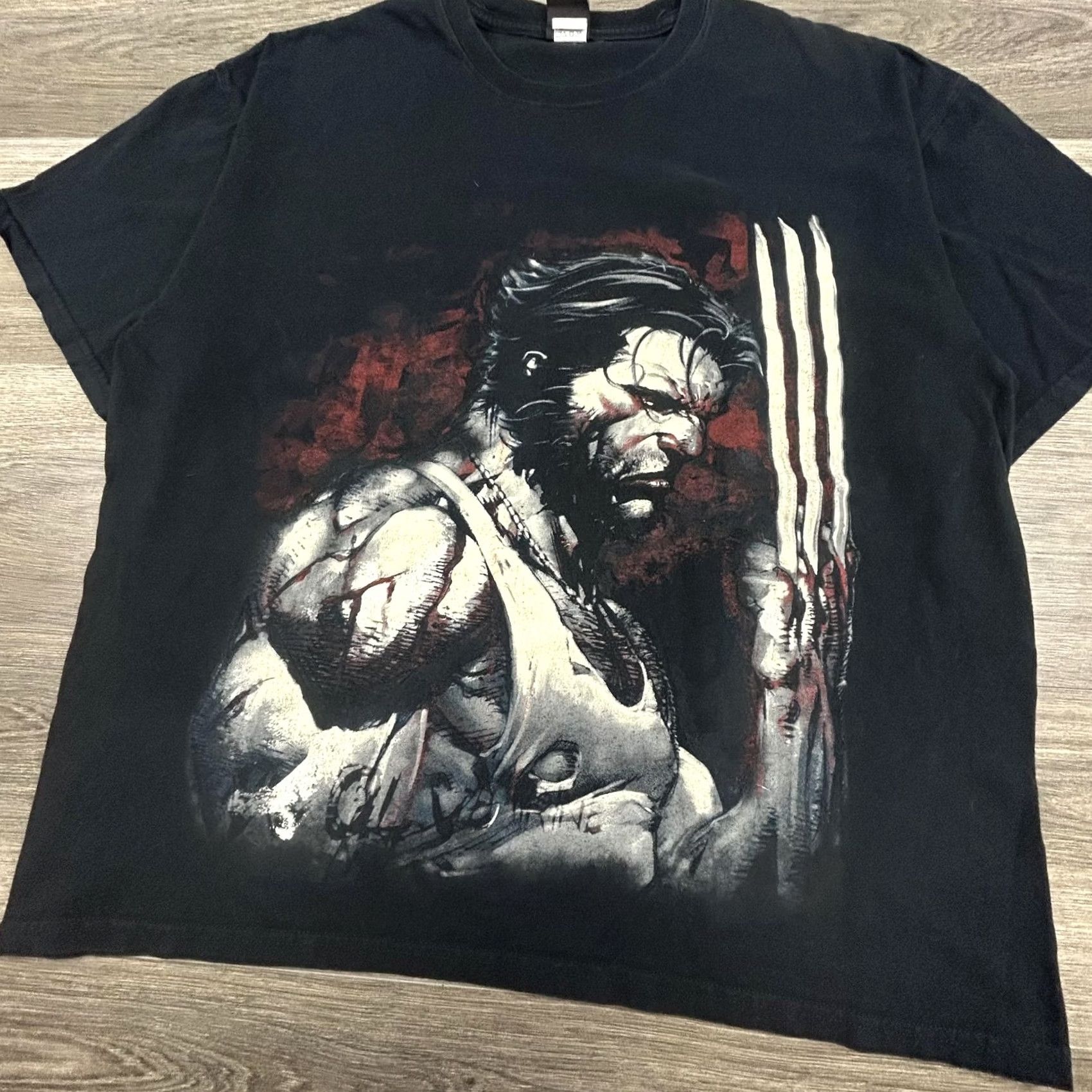 Vintage VINTAGE Marvel Wolverine Shirt Mens XL Black Graphic Claws X-Men Tee Mad Engine Size US XL / EU 56 / 4 - 3 Thumbnail