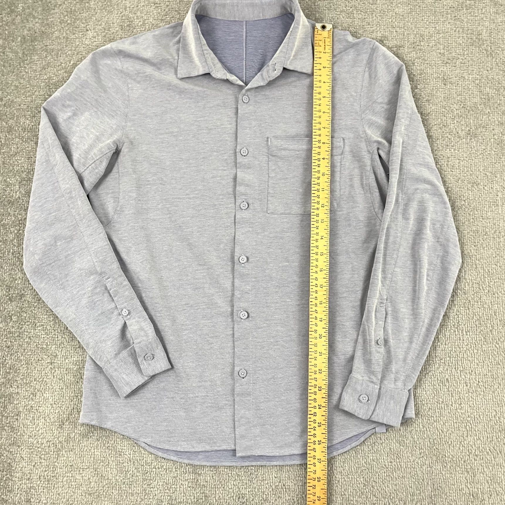 Lululemon Lululemon Shirt Mens Large Blue Performance Button Up Long Sleeve Stretch Casual Size US L / EU 52-54 / 3 - 4 Thumbnail