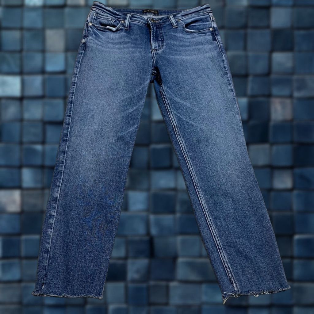 Silver Jeans Co. Silver Jeans Womens Jeans Cropped 28 Blue Denim Mid Rise 5-Pocket 23in Inseam Womens Size 28" / US 6 / IT 42 - 1 Thumbnail