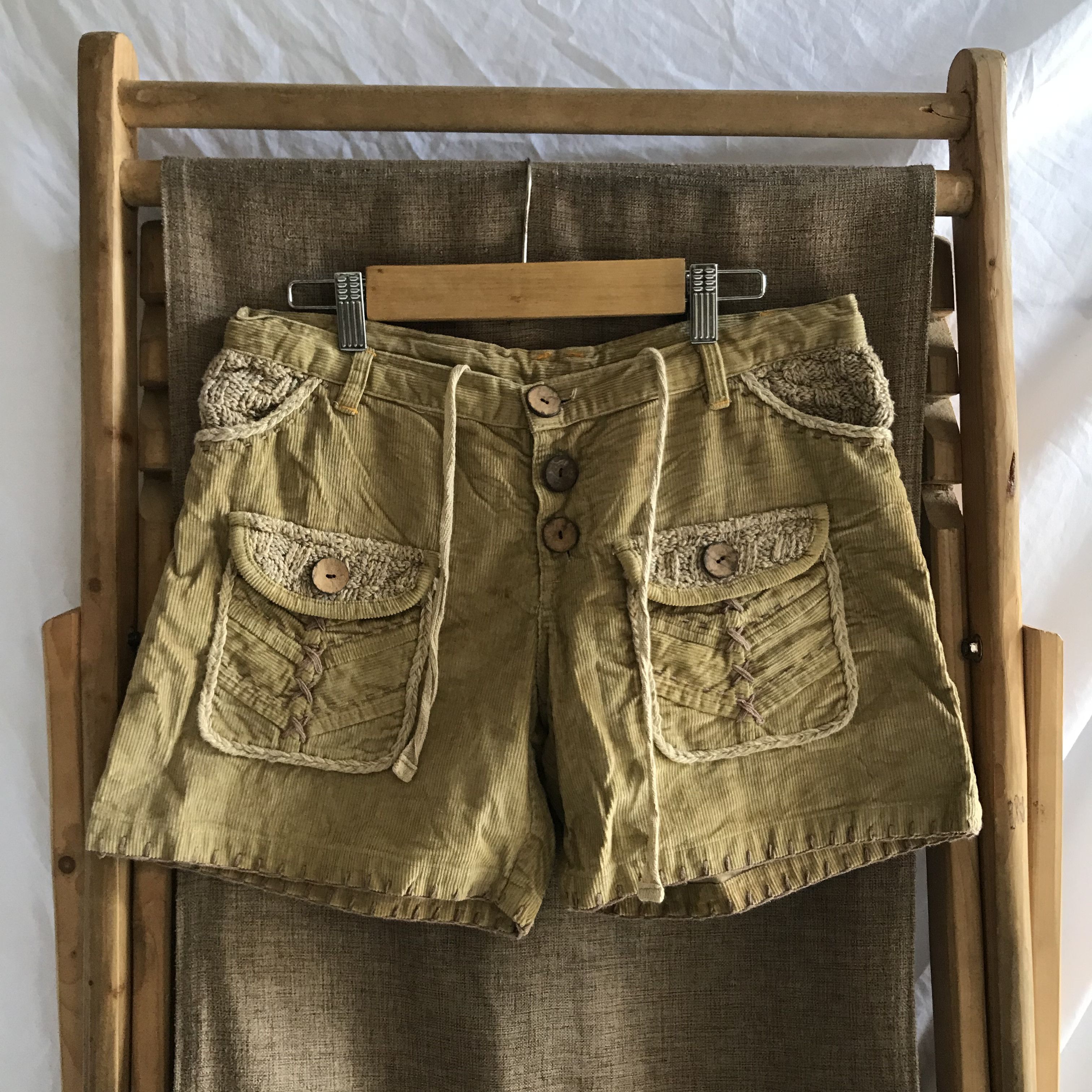 20471120 Japanese Brand Hammock Corduroy Hot Pants 3D Pockets Size 30" / US 8 / IT 44 - 1 Thumbnail