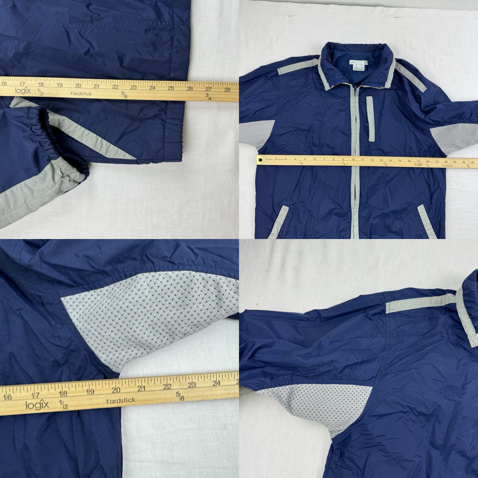 Nike VINTAGE Nike Windbreaker Jacket Womens XL Blue 90s Y2K Collared Silver Tag Zip Size XL / US 12-14 / IT 48-50 - 8 Thumbnail