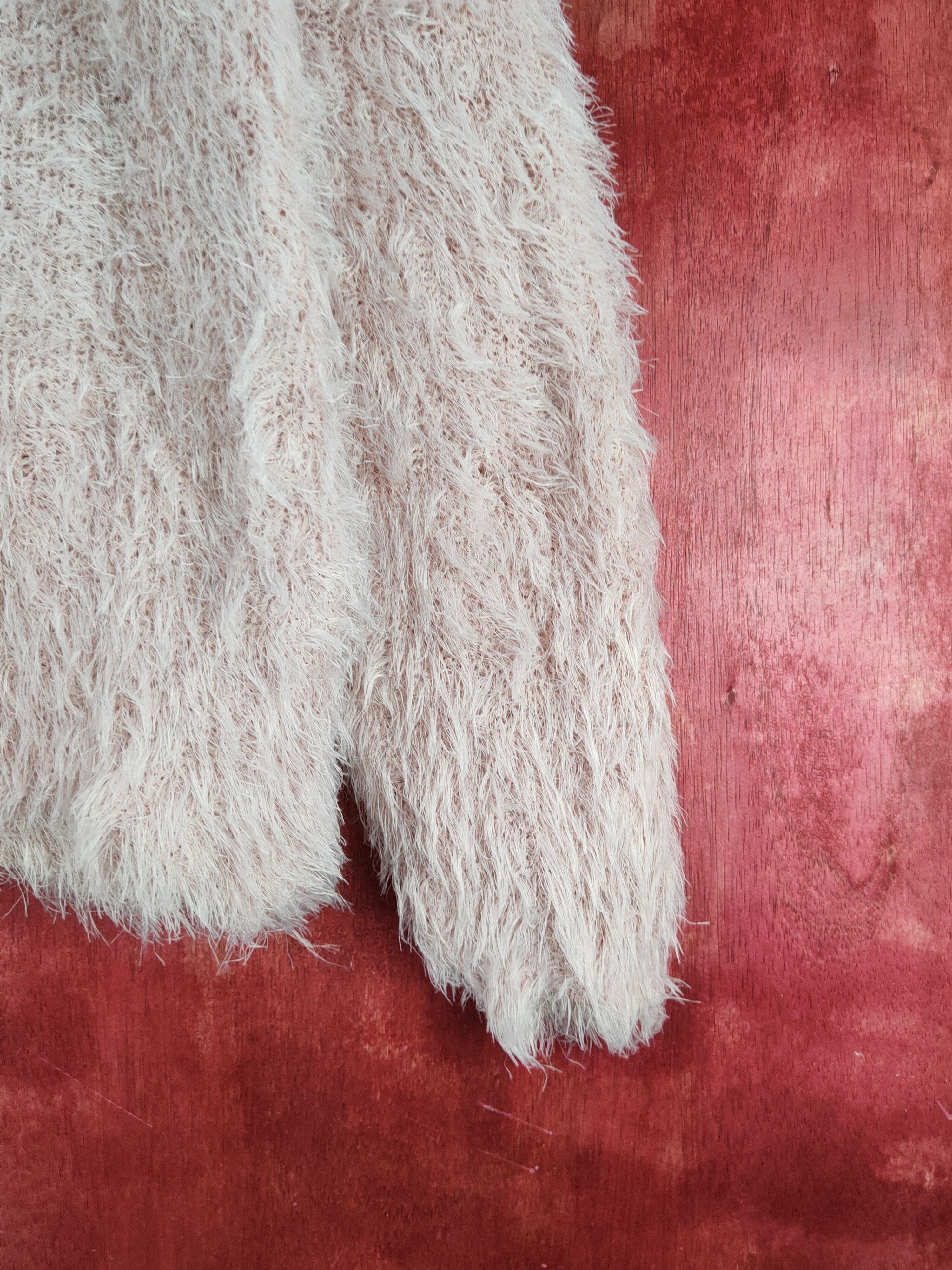 Aran Isles Knitwear Japanese Brand Pink Shag Shaggy Fur Mohair Knitwear #S2031 Size M / US 6-8 / IT 42-44 - 6 Thumbnail