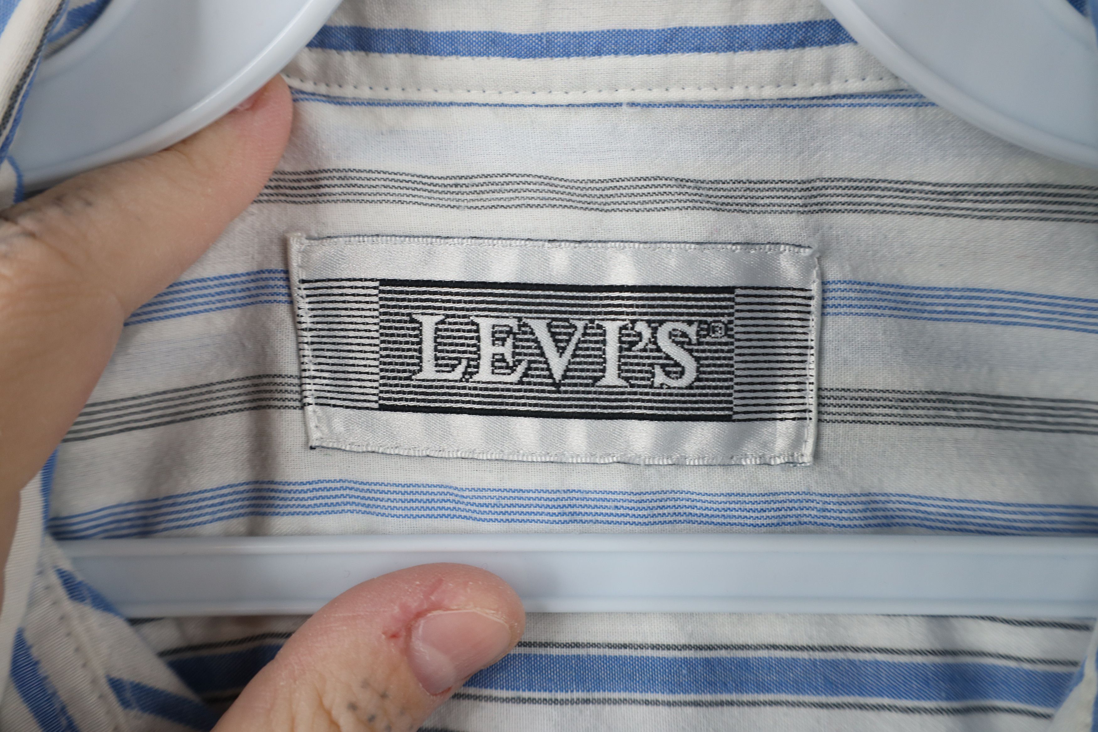 Levi's × Vintage Vintage 80s Levis Big E Block Short Sleeve Button Down Shirt Size US XL / EU 56 / 4 - 8 Thumbnail