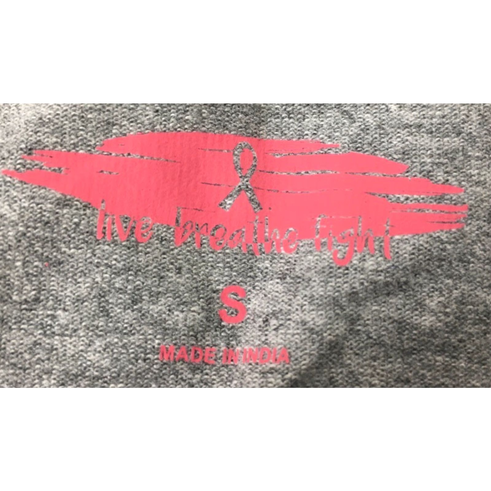Olive Live Breathe Fight Tank Top Womens S Gray Heathered Pink Ribbon Graphic New Size S / US 4 / IT 40 - 5 Thumbnail