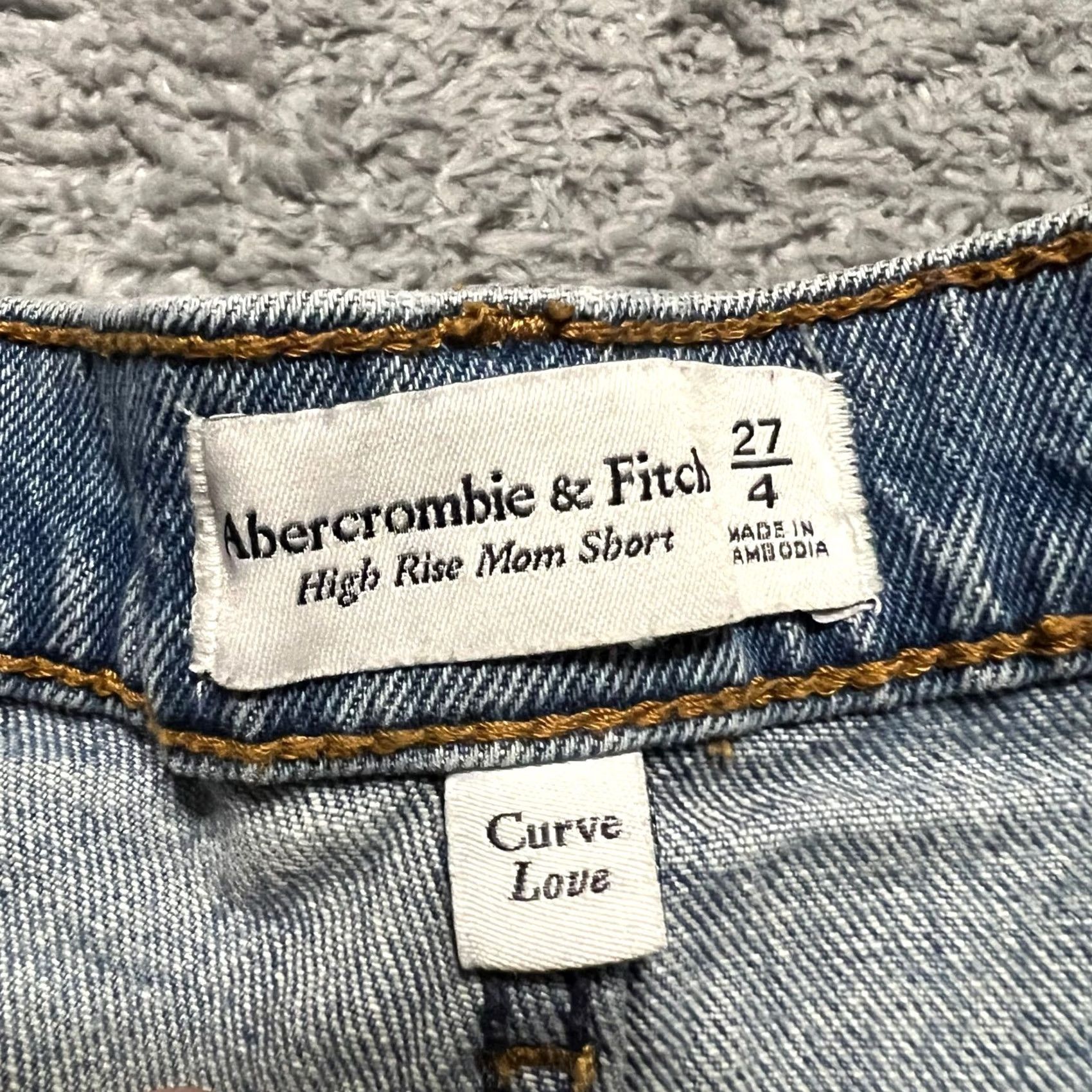 Abercrombie & Fitch Abercrombie & Fitch Shorts Womens 27 Blue Jean High Rise Mom Curve Live Distressed Size 27" / US 4 / IT 40 - 3 Thumbnail