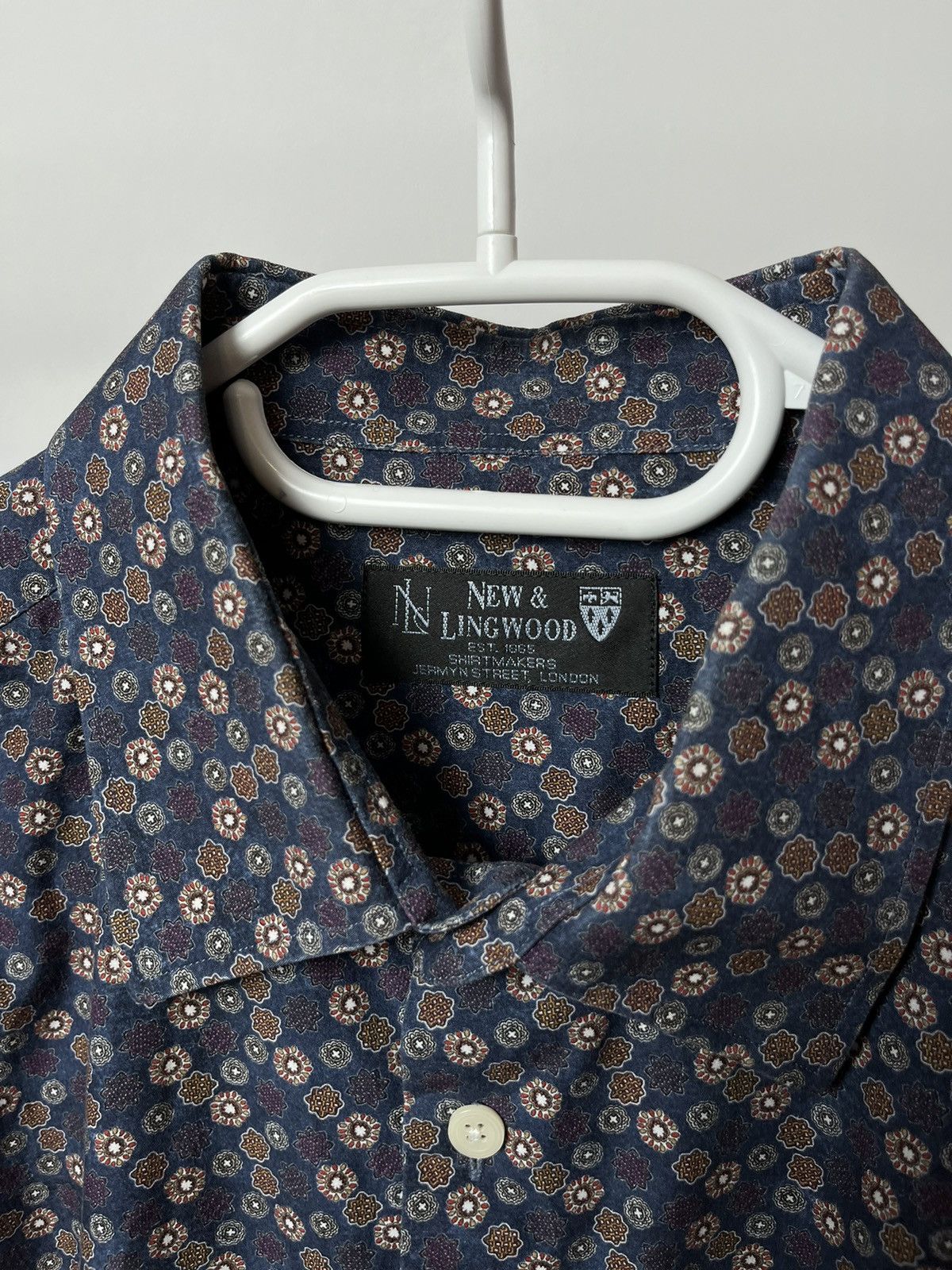 New & Lingwood X4 New Lingwood Overprint Cotton Button Up Shirt Size US XL / EU 56 / 4 - 3 Thumbnail