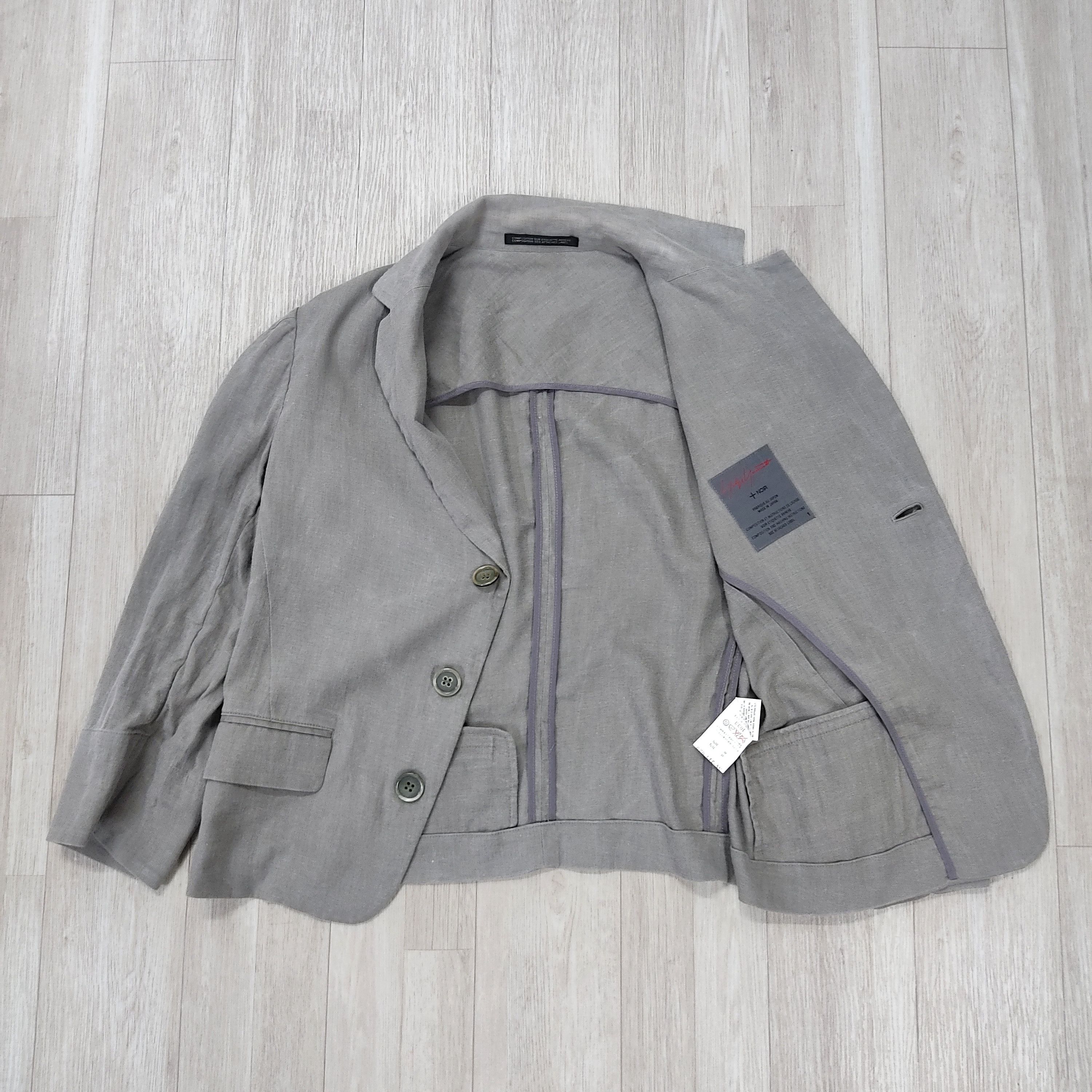 Yohji Yamamoto YOHJI YAMAMOTO + NOIR 3 Buttons Cotton Linen Blazer Size S / US 4 / IT 40 - 10 Thumbnail