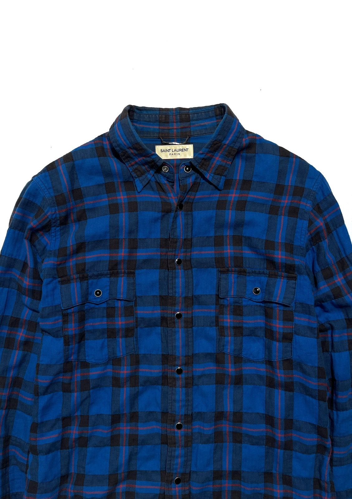 Saint Laurent Paris SS16 Saint Laurent “Surf Sound” Raw Hem Plaid Runway Flannel Size US S / EU 44-46 / 1 - 2 Thumbnail