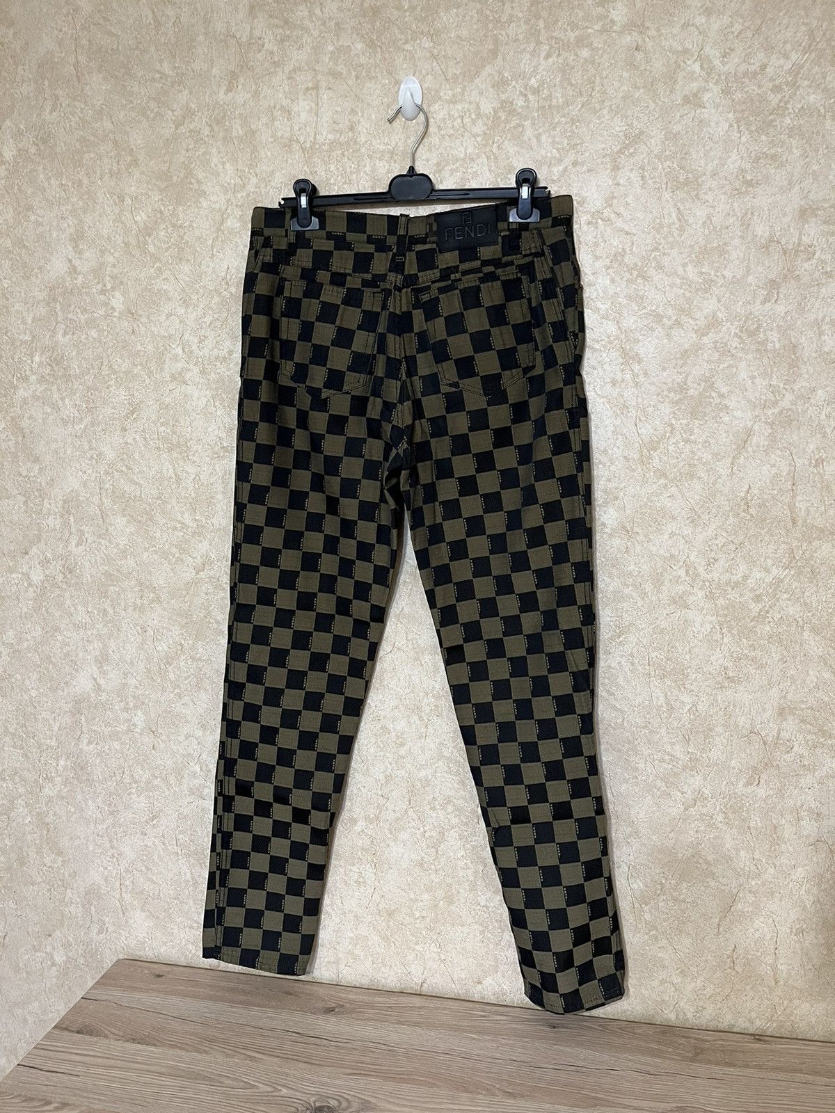 image of Fendi Trousers Ff Pattern Brown Pants Chest, Women's (Size 28)