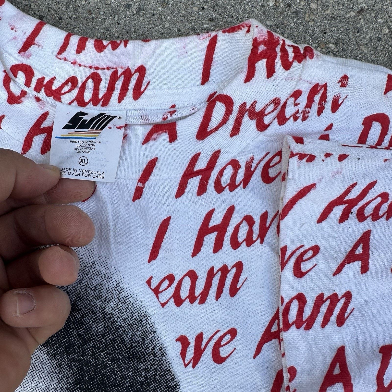 Vintage Vintage Martin Luther King Jr. I Have A Dream AOP T-Shirt Size US XL / EU 56 / 4 - 3 Thumbnail